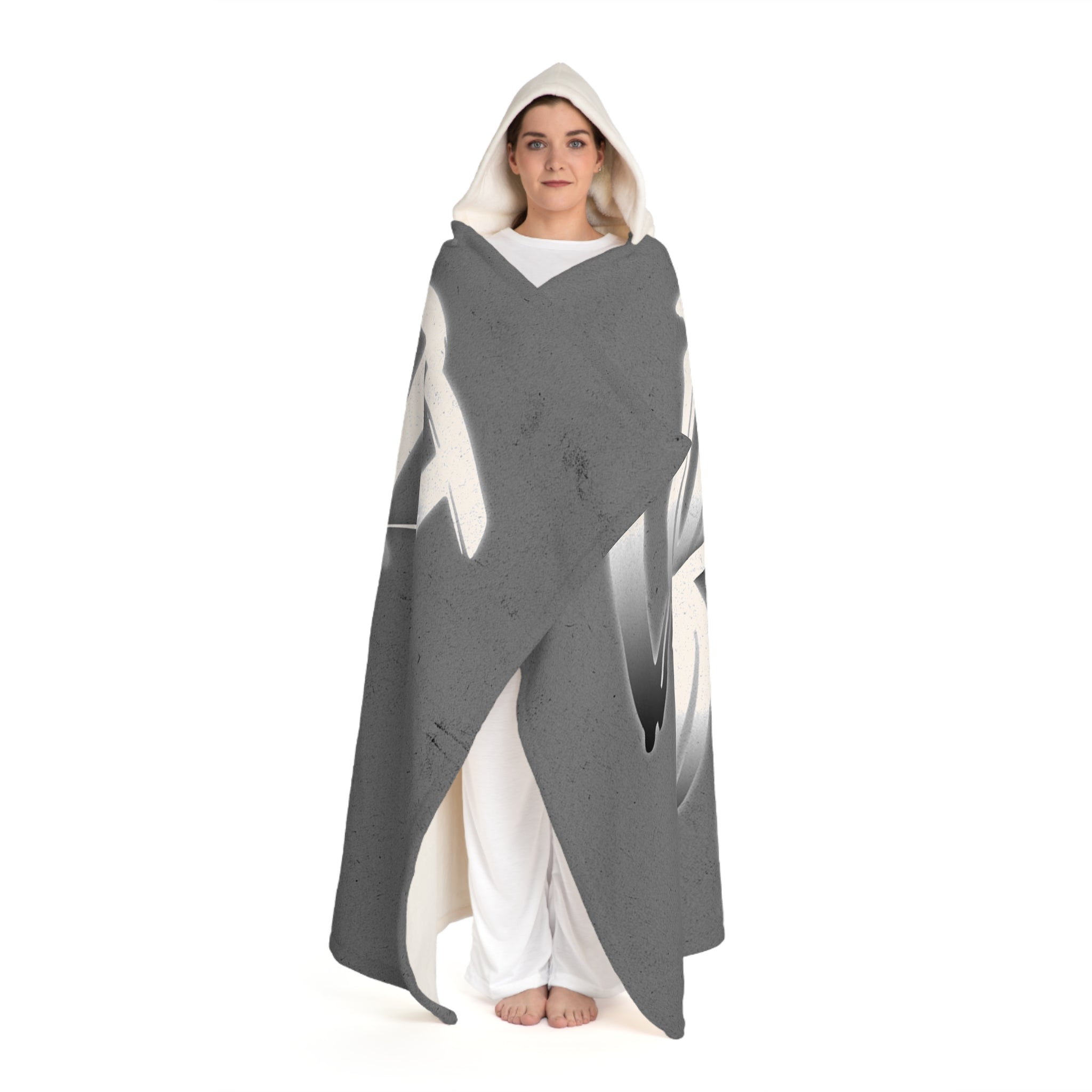 Sherpa Hooded "LOG IT OUT" Blanket