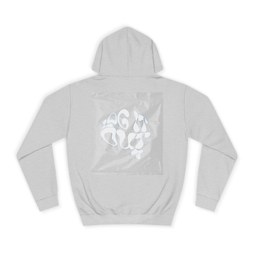 Cozy Unisex 'LOG IT OUT' Hoodie with Abstract Design, Sweatshirt, Graphic Hoodie, Casual Wear, Perfect Fit
