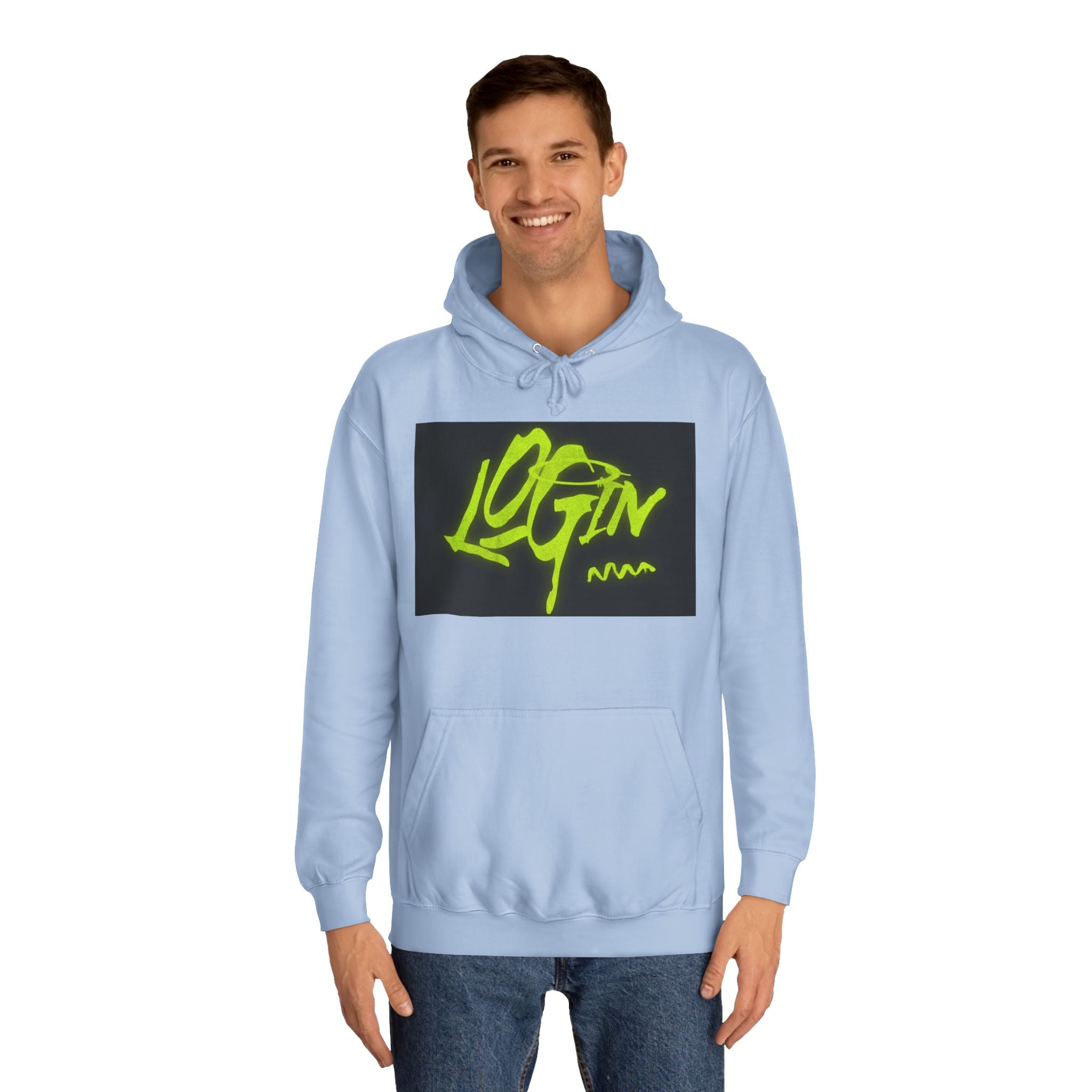 Trendy Unisex Hoodie - 'LOGIN' Graphic Design