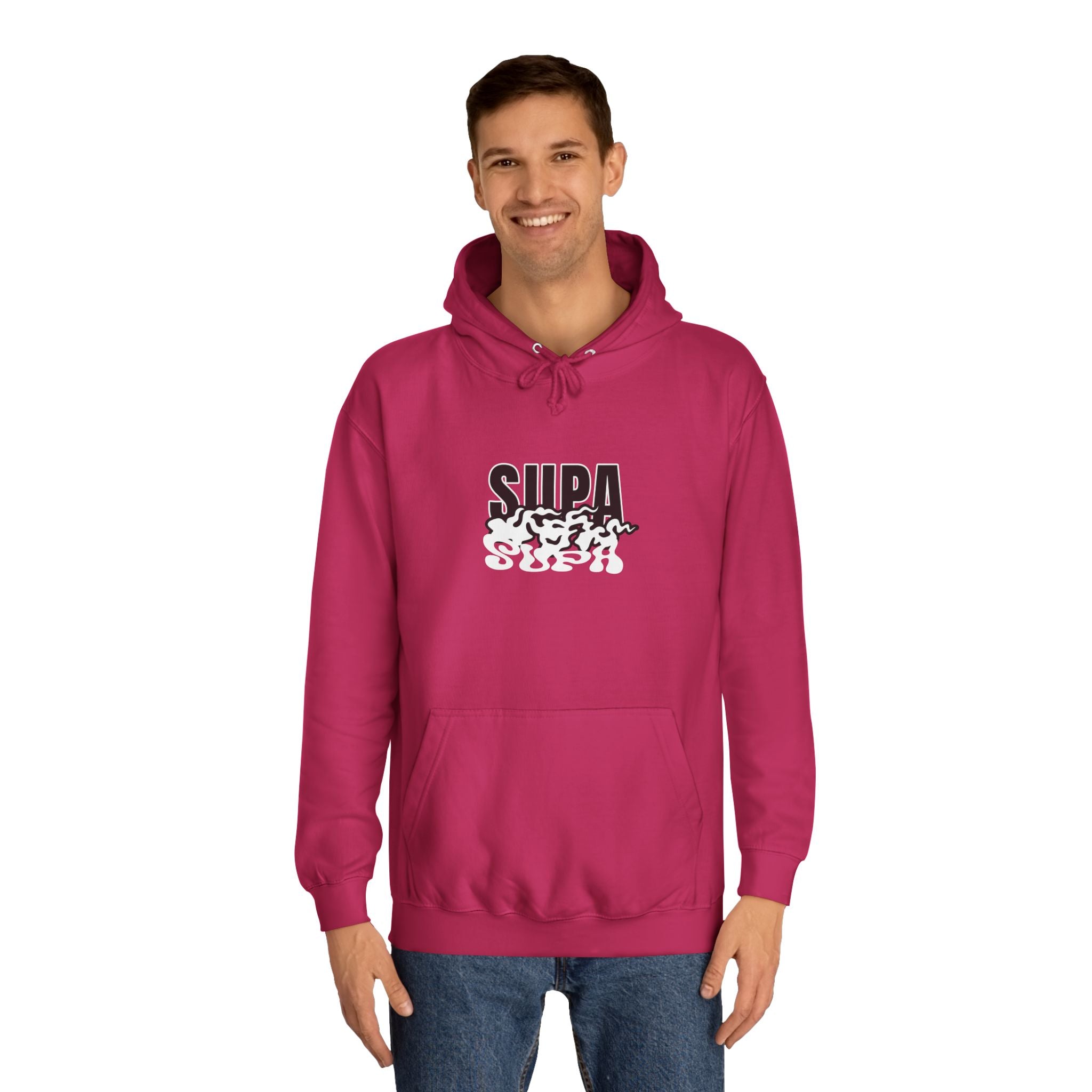Trendy Unisex Hoodie with 'SUPA' Design | Casual Wear, Apparel, Street Style, Gift, Cozy Fashion