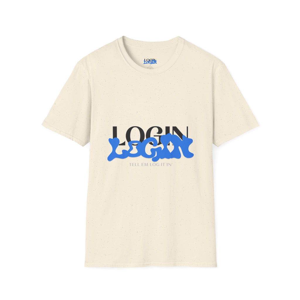 Login Graphic T-Shirt — Blue Drip Logo Tee
