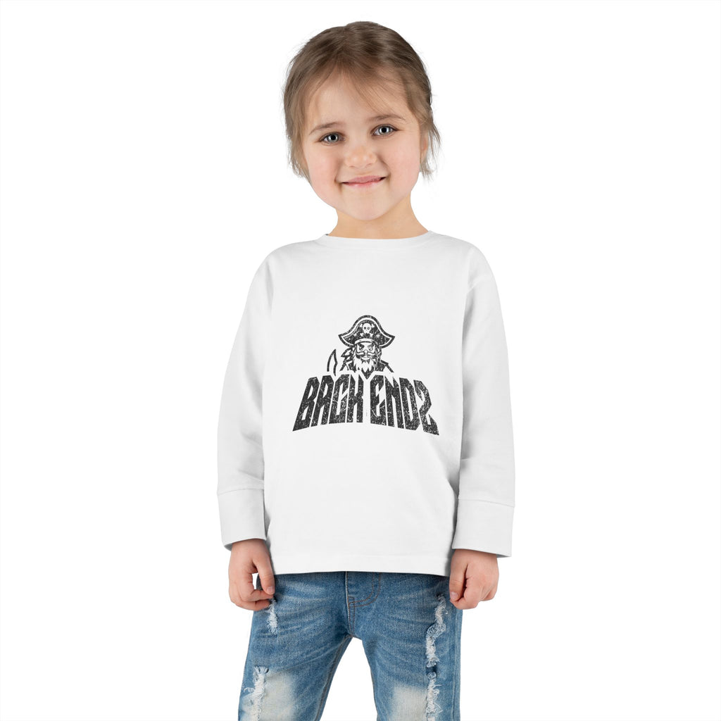 Toddler Long Sleeve Tee — Pirate Skull "Back Endz" Graphic