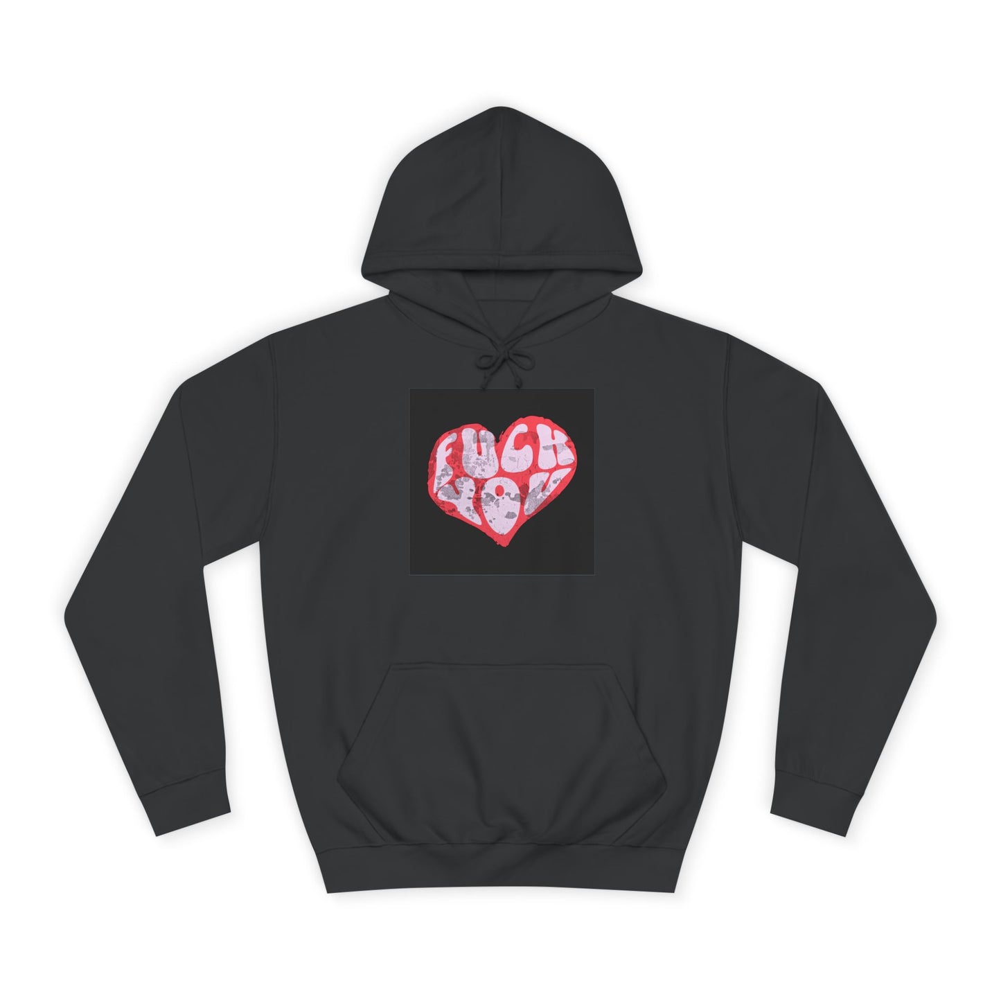 Unisex Hoodie with Bold 'F*** You' Heart Design | Trendy Casual Wear, Gift, Streetwear, Unique Hoodie, Everyday Comfort