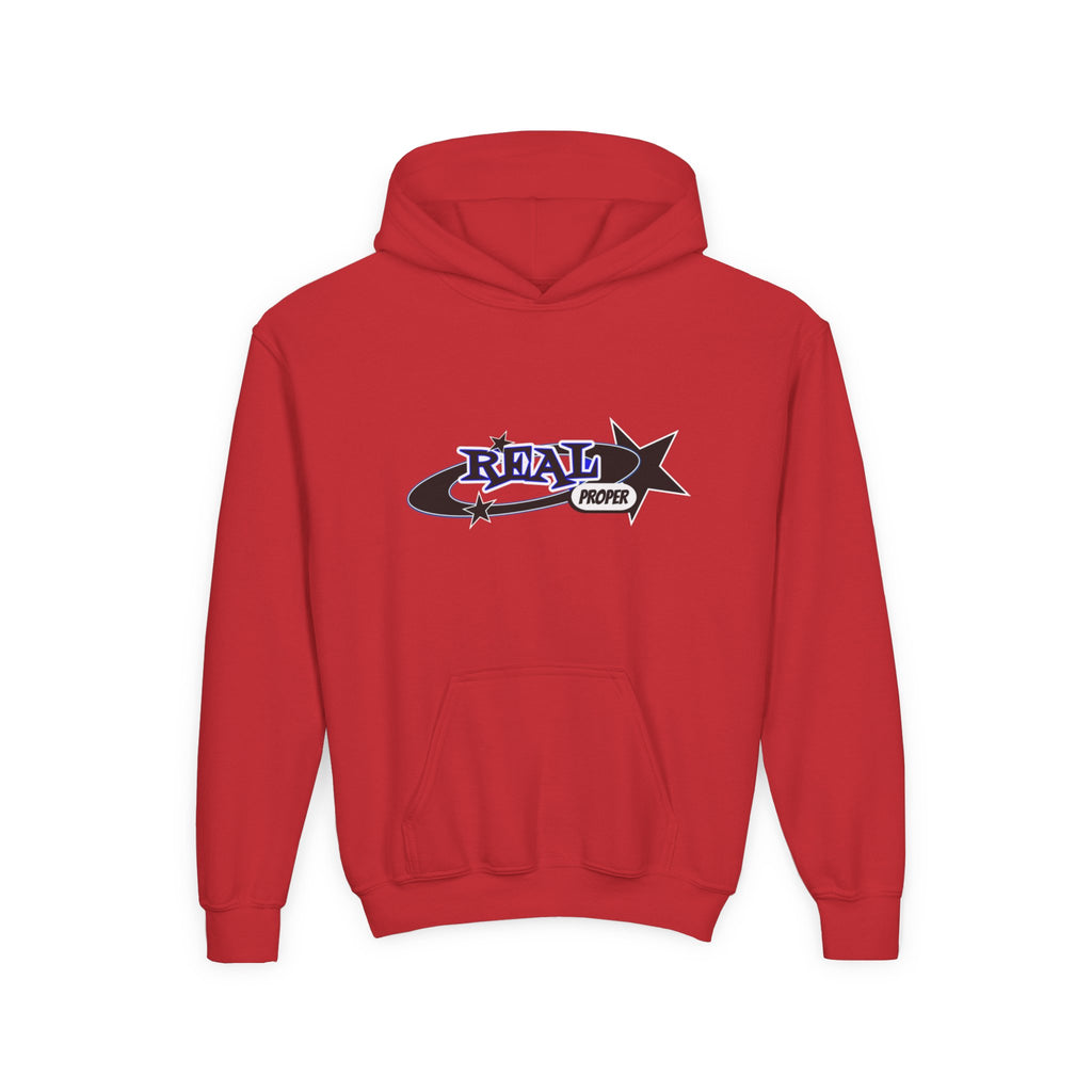 Youth Hoodie – "Real Proper" Star Graphic Pullover