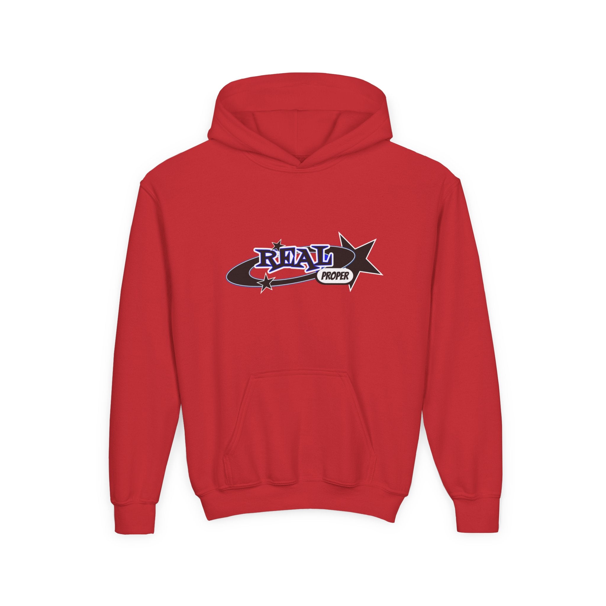Youth Hoodie – "Real Proper" Star Graphic Pullover