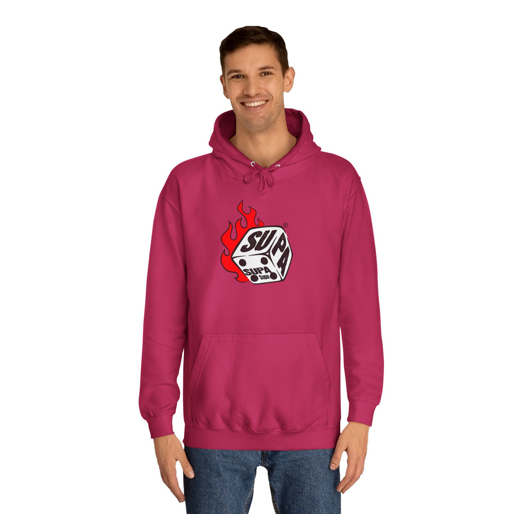 Cool Fire Graphic Unisex SUPA Hoodie, Apparel, Streetwear, Casual Wear, Unique Hooded Sweatshirt