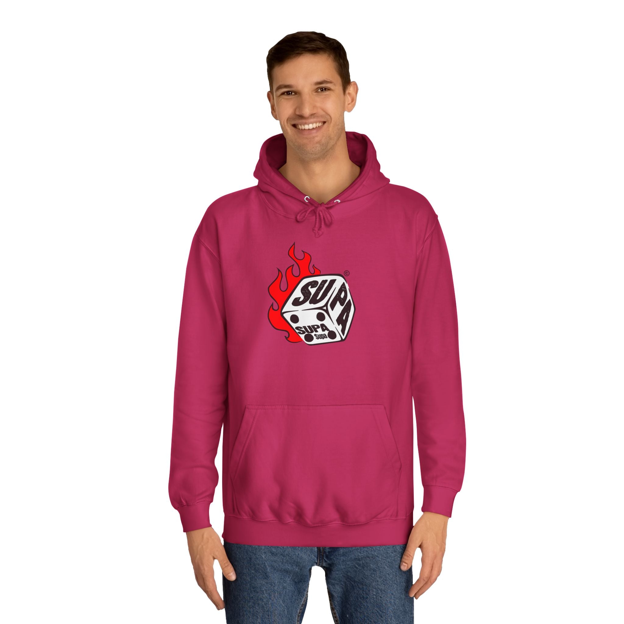 Cool Fire Graphic Unisex SUPA Hoodie, Apparel, Streetwear, Casual Wear, Unique Hooded Sweatshirt