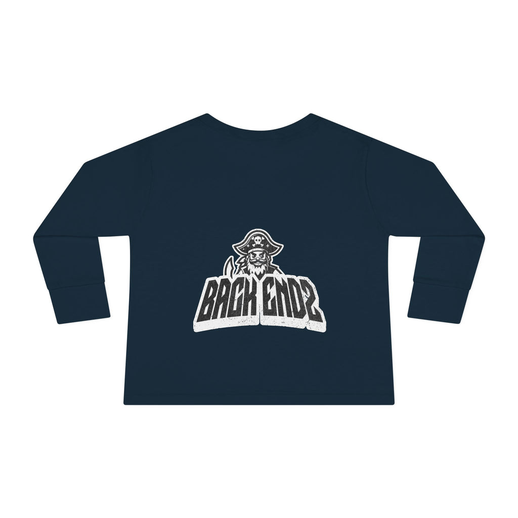 Toddler Long Sleeve Tee — Pirate Skull "Back Endz" Graphic
