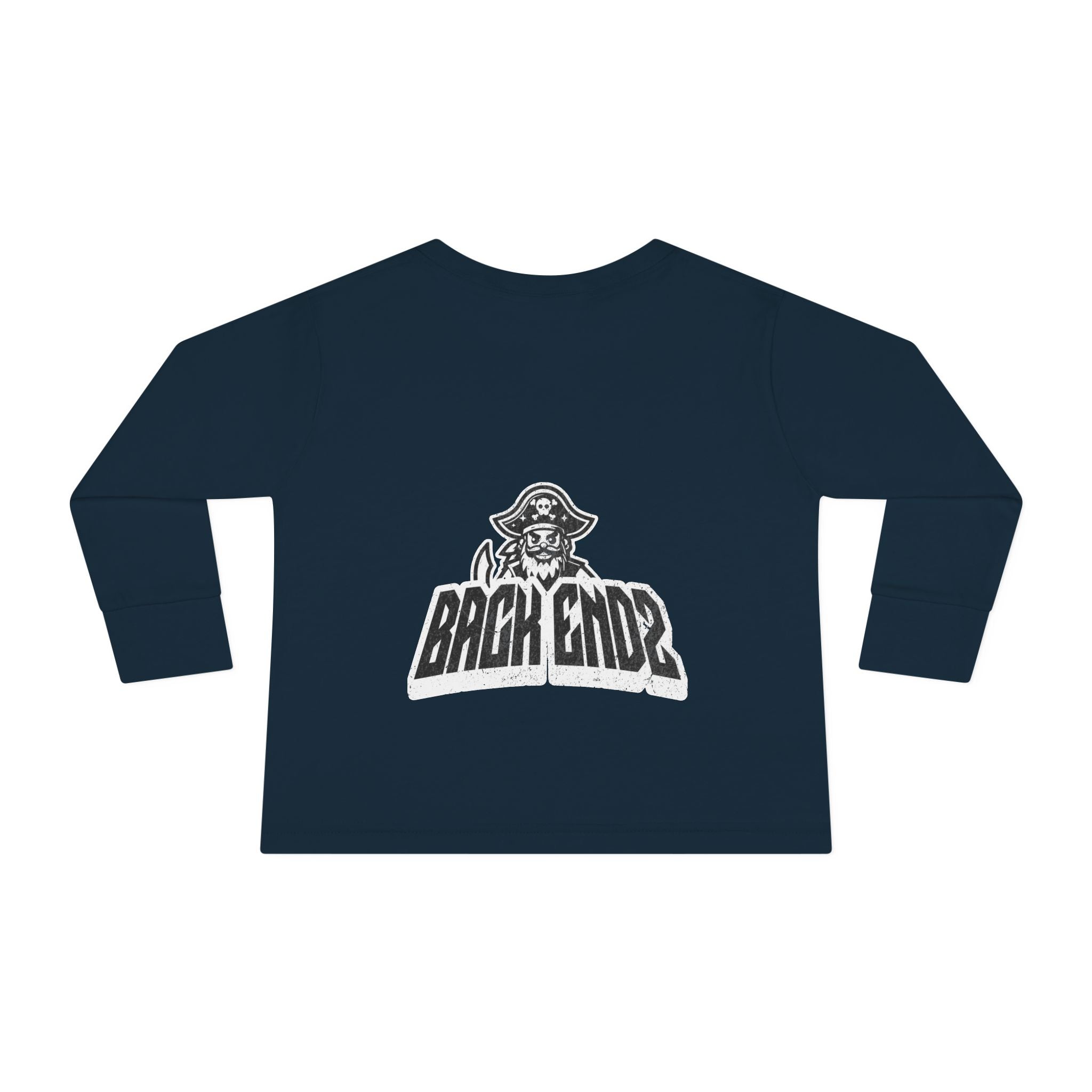 Toddler Long Sleeve Tee — Pirate Skull "Back Endz" Graphic