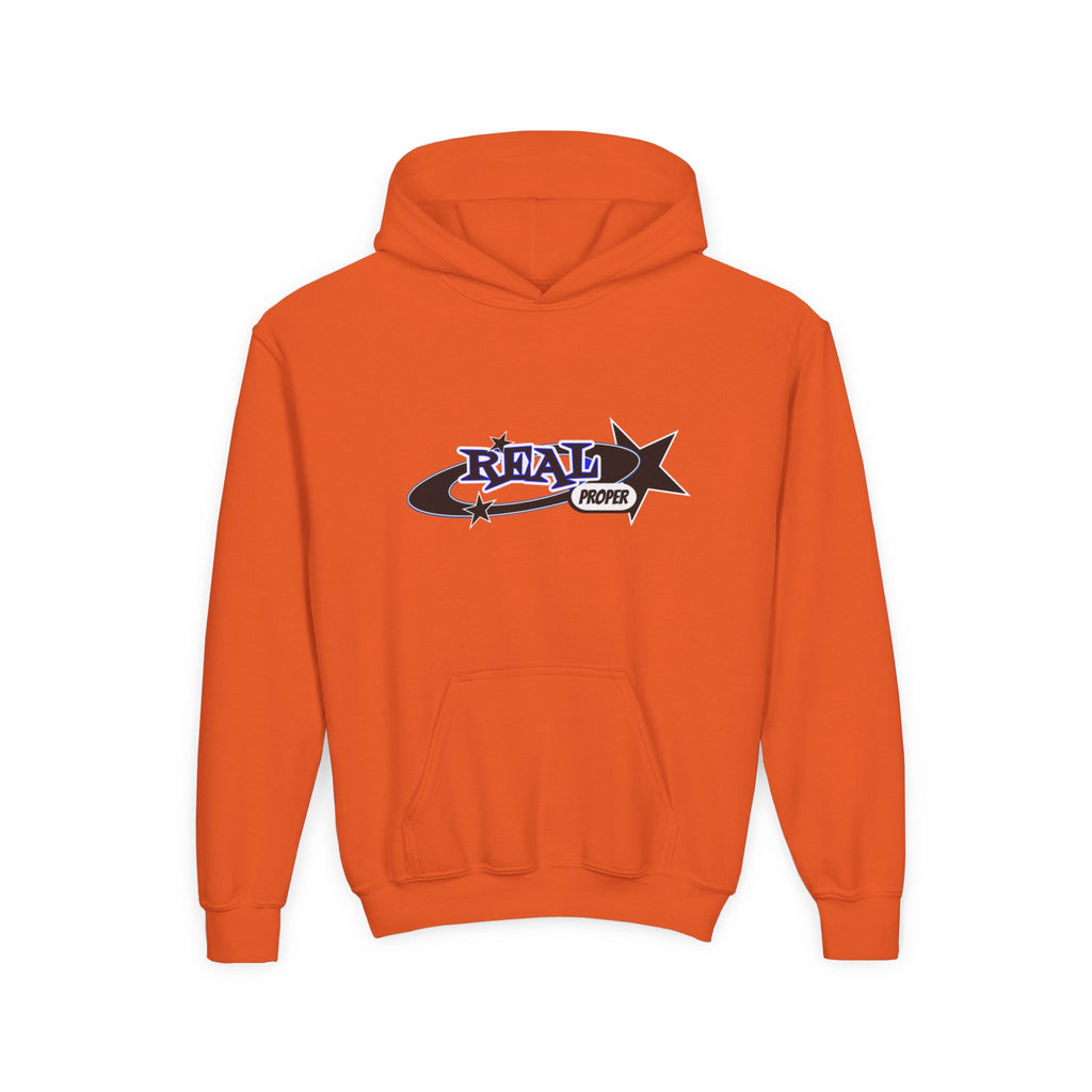 Youth Hoodie – "Real Proper" Star Graphic Pullover
