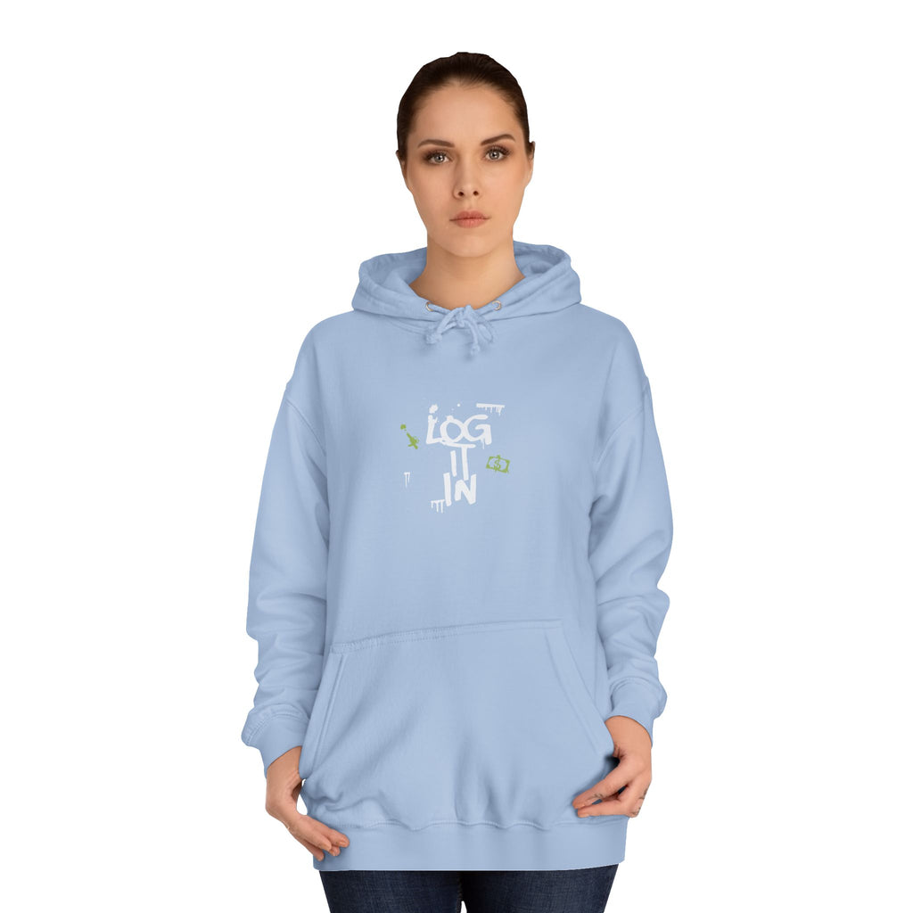 log it in Hoodie — Minimal Vintage Print