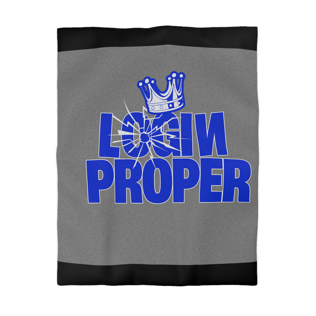 Login Proper Duvet Cover — Bold Royal Crown Graphic Bedding