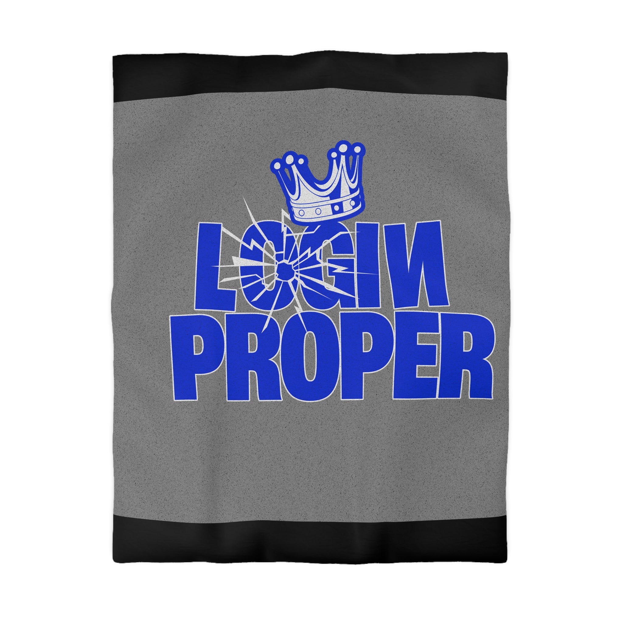 Login Proper Duvet Cover — Bold Royal Crown Graphic Bedding