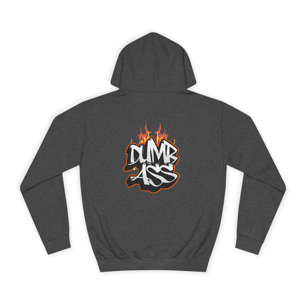 Dumb Ass Graffiti Hoodie – Bold Streetwear Pullover with Flame Lettering