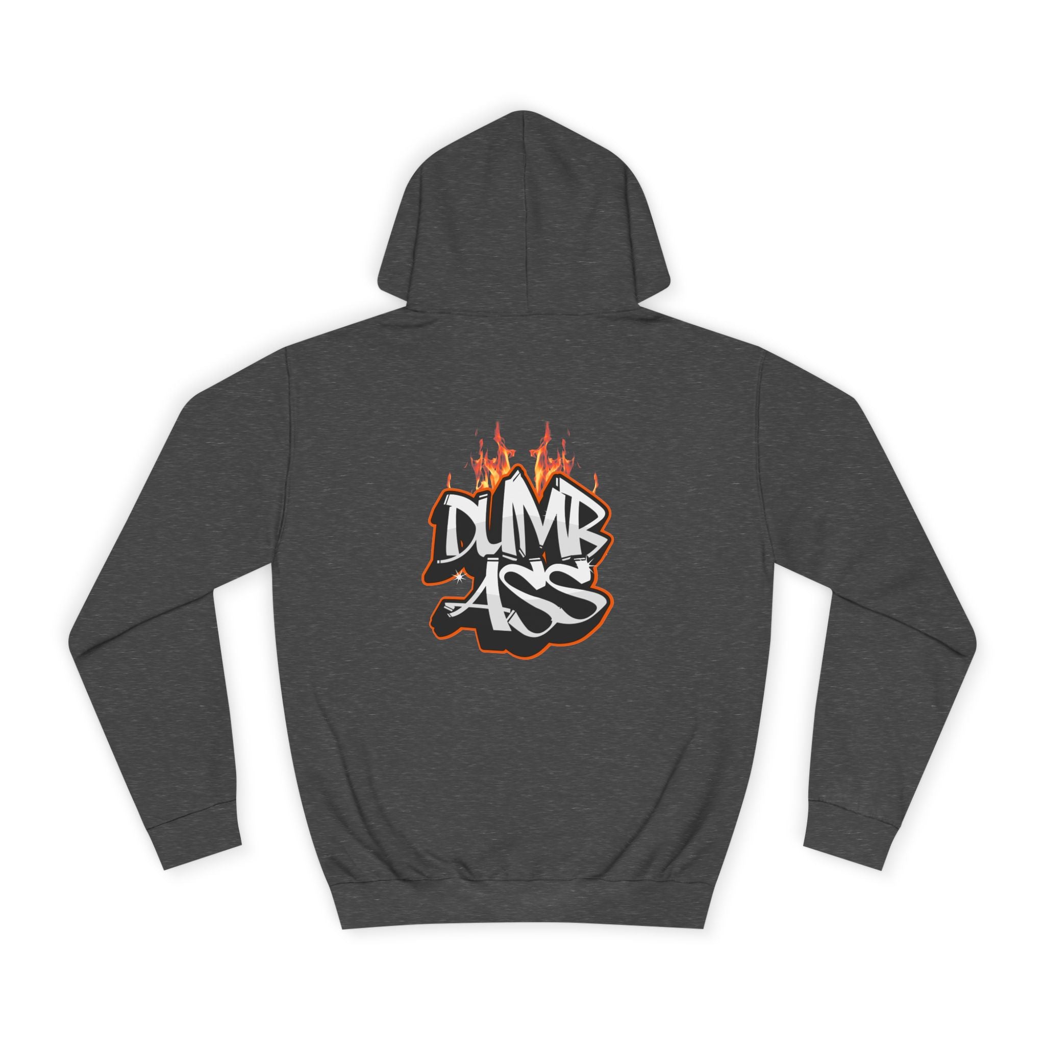 Dumb Ass Graffiti Hoodie – Bold Streetwear Pullover with Flame Lettering
