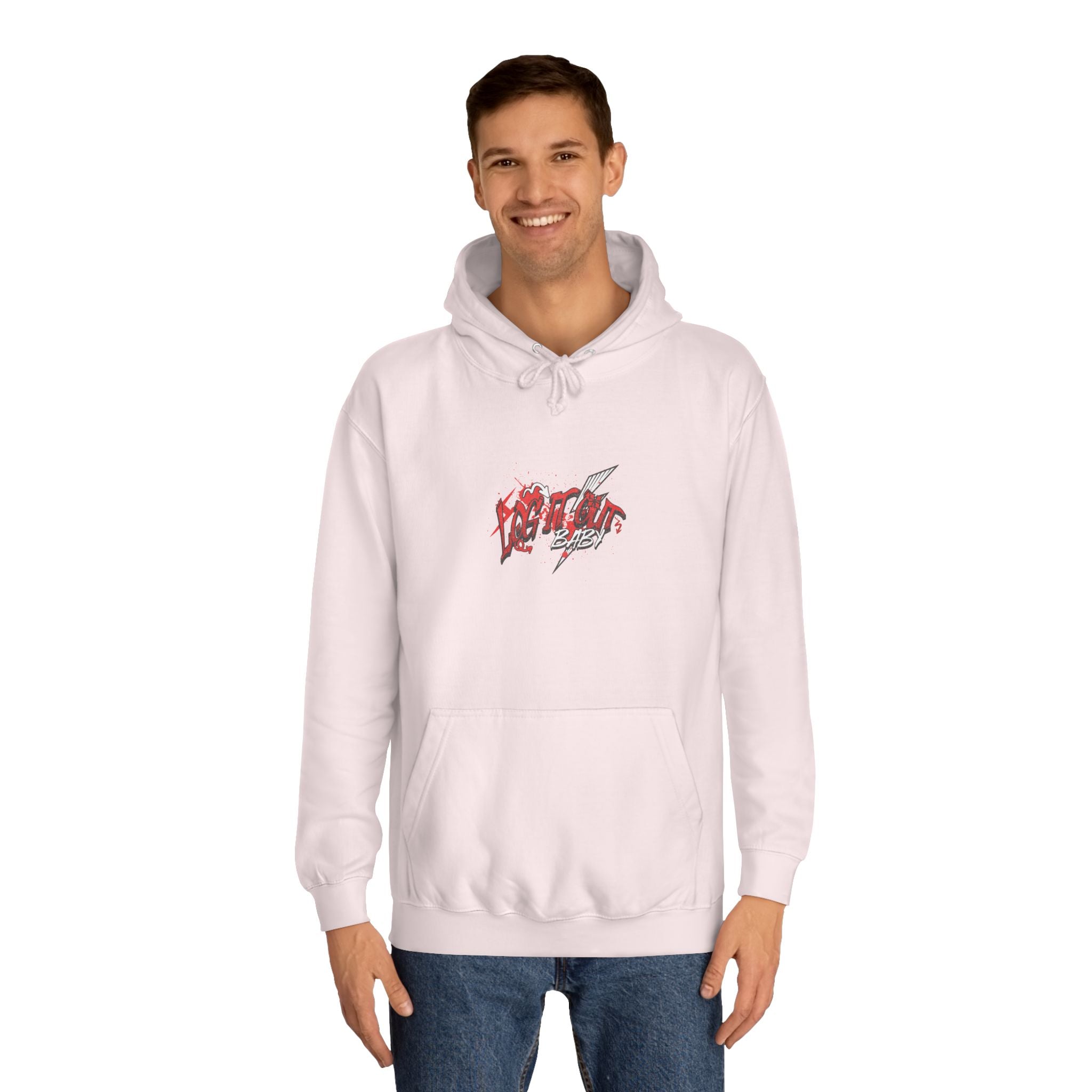 Trendy Log it out Hoodie, Graphic Sweatshirt, Unisex Casual Wear, Stylish Streetwear, Great for Gift Giving