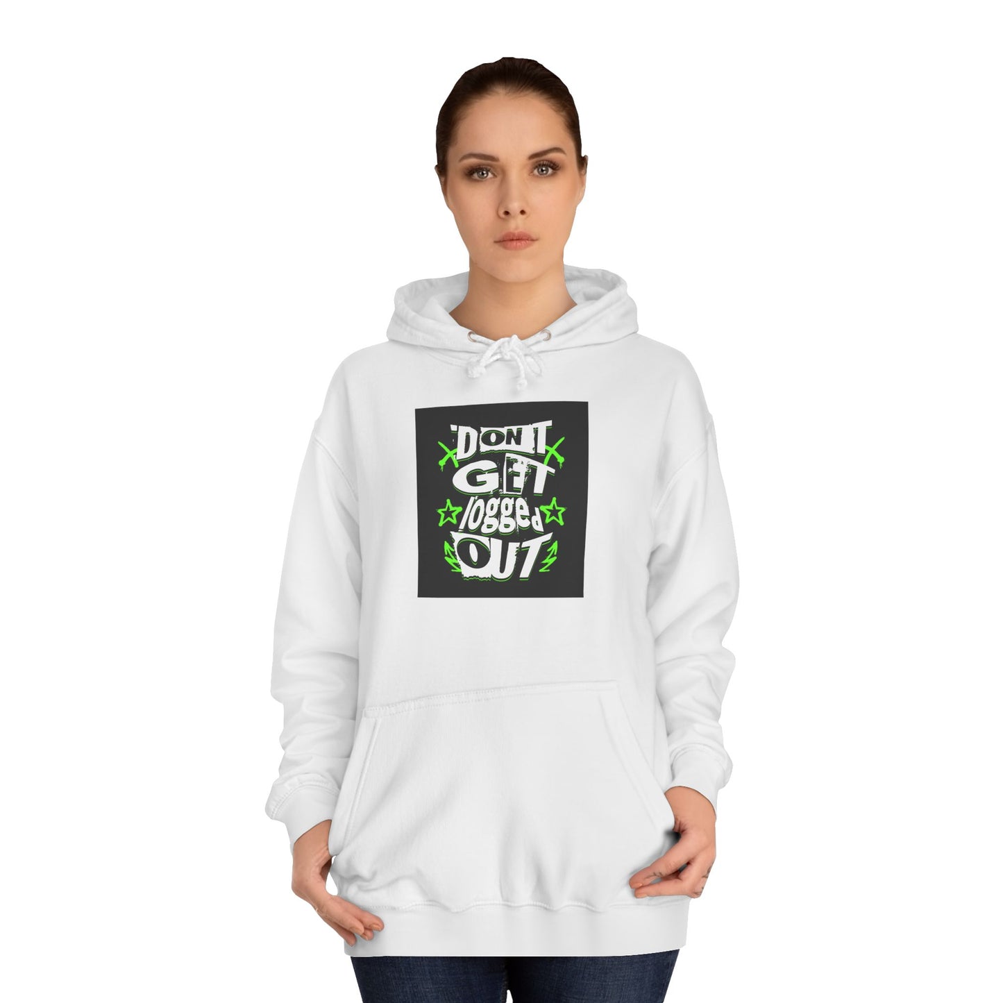 Vibrant Unisex Hoodie - Perfect for Life, Casual Outings & Gift Ideas - Fun Design: 'Don't Get Logged Out!'