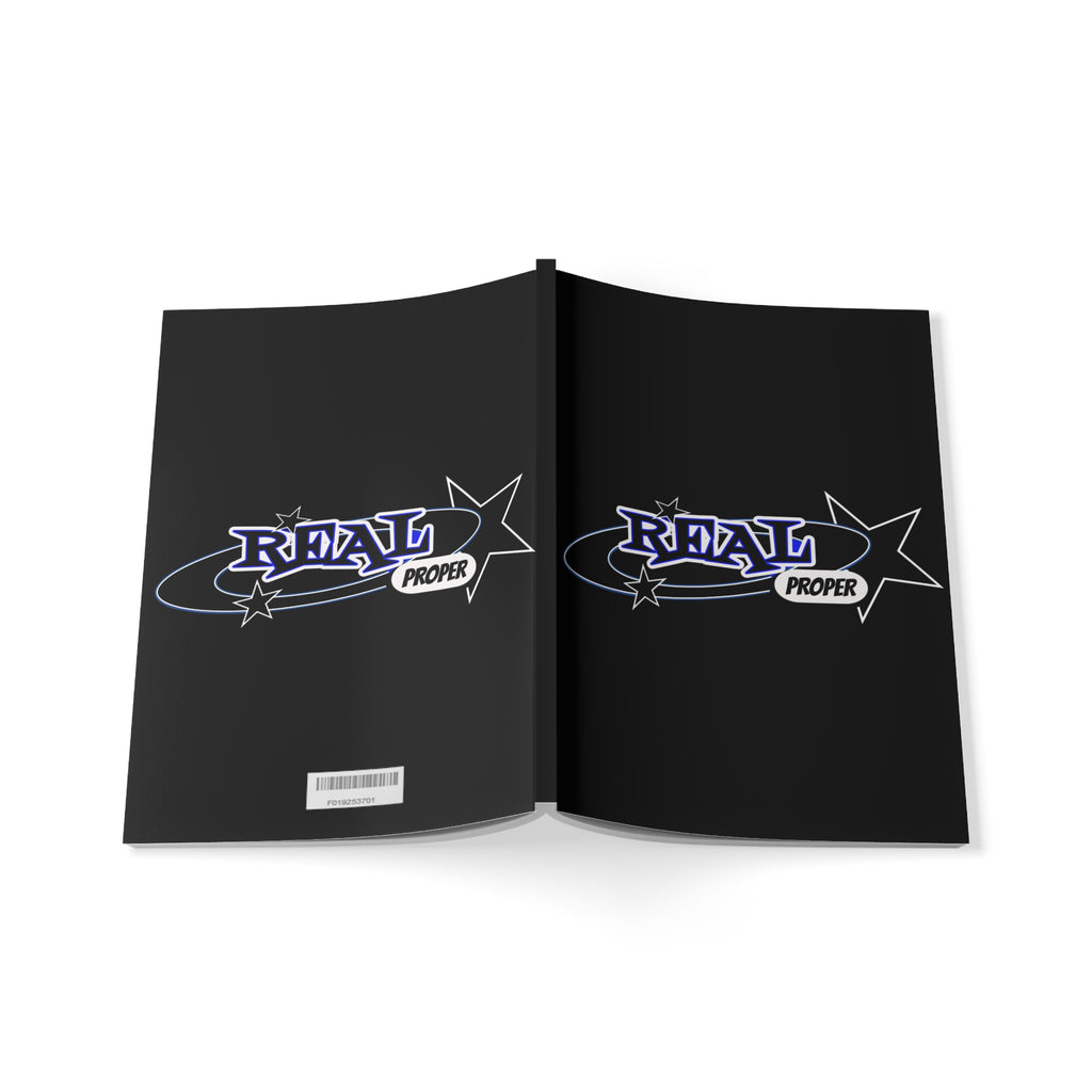 A5 Notebook — "Real Proper" Star Graphic Softcover Journal