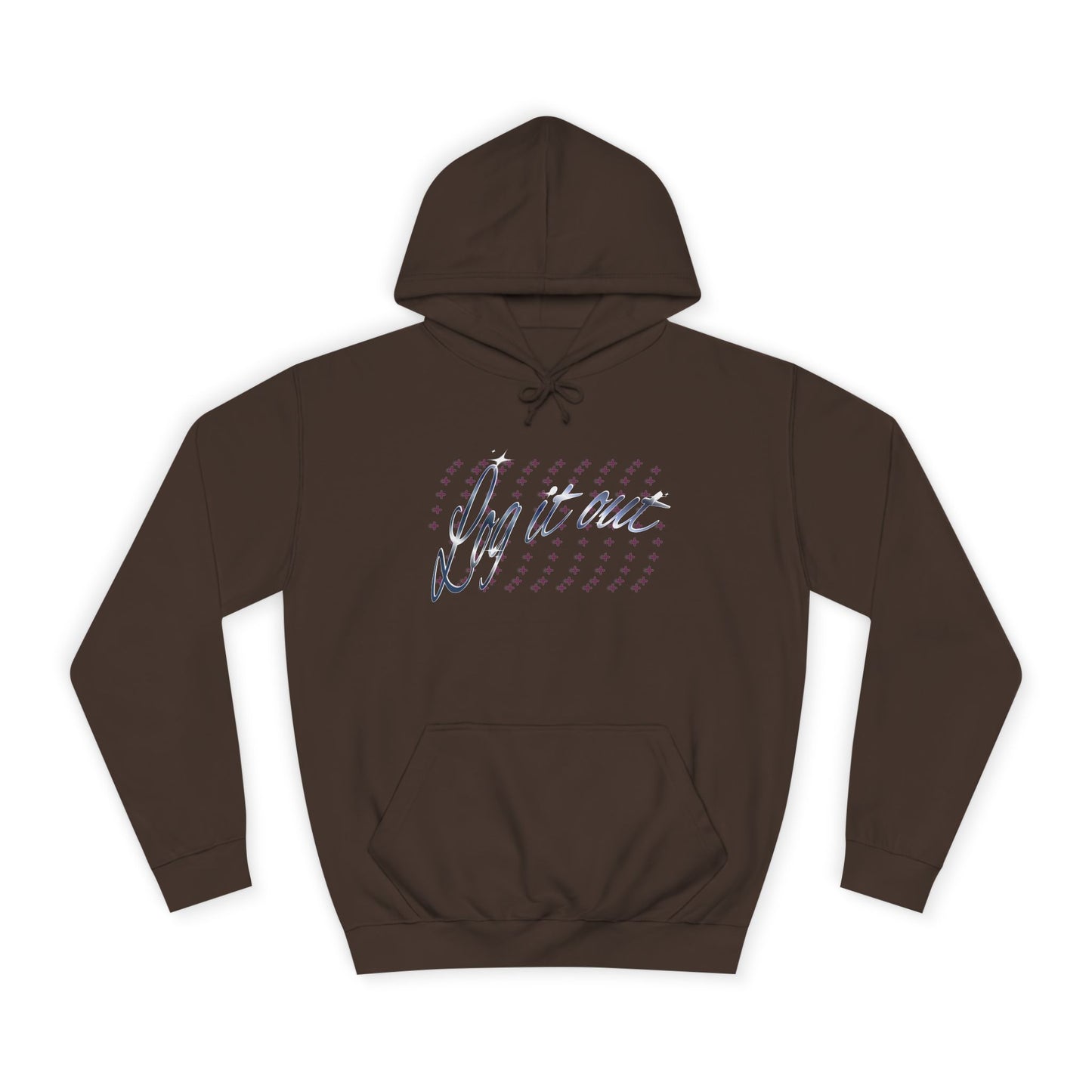 Stylish Unisex 'Log it out' Hoodie with Trendy Script Design, Perfect for Casual Wear, Gift, Apparel, Unisex Fashion
