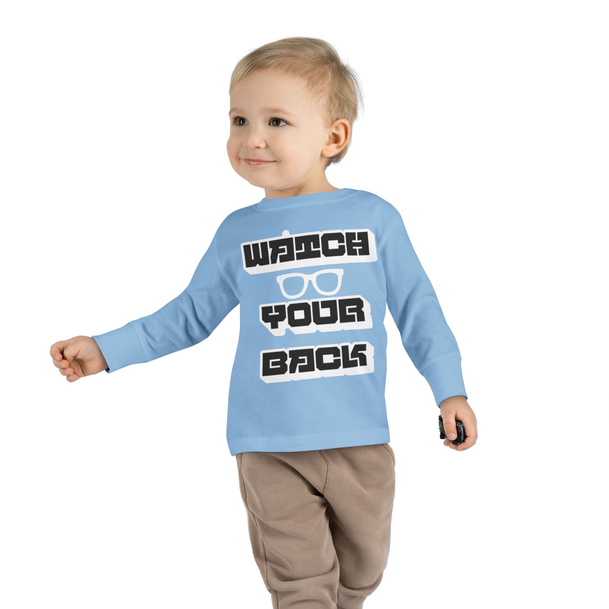 Toddler Long Sleeve Tee — "Watch Your Back" Graphic