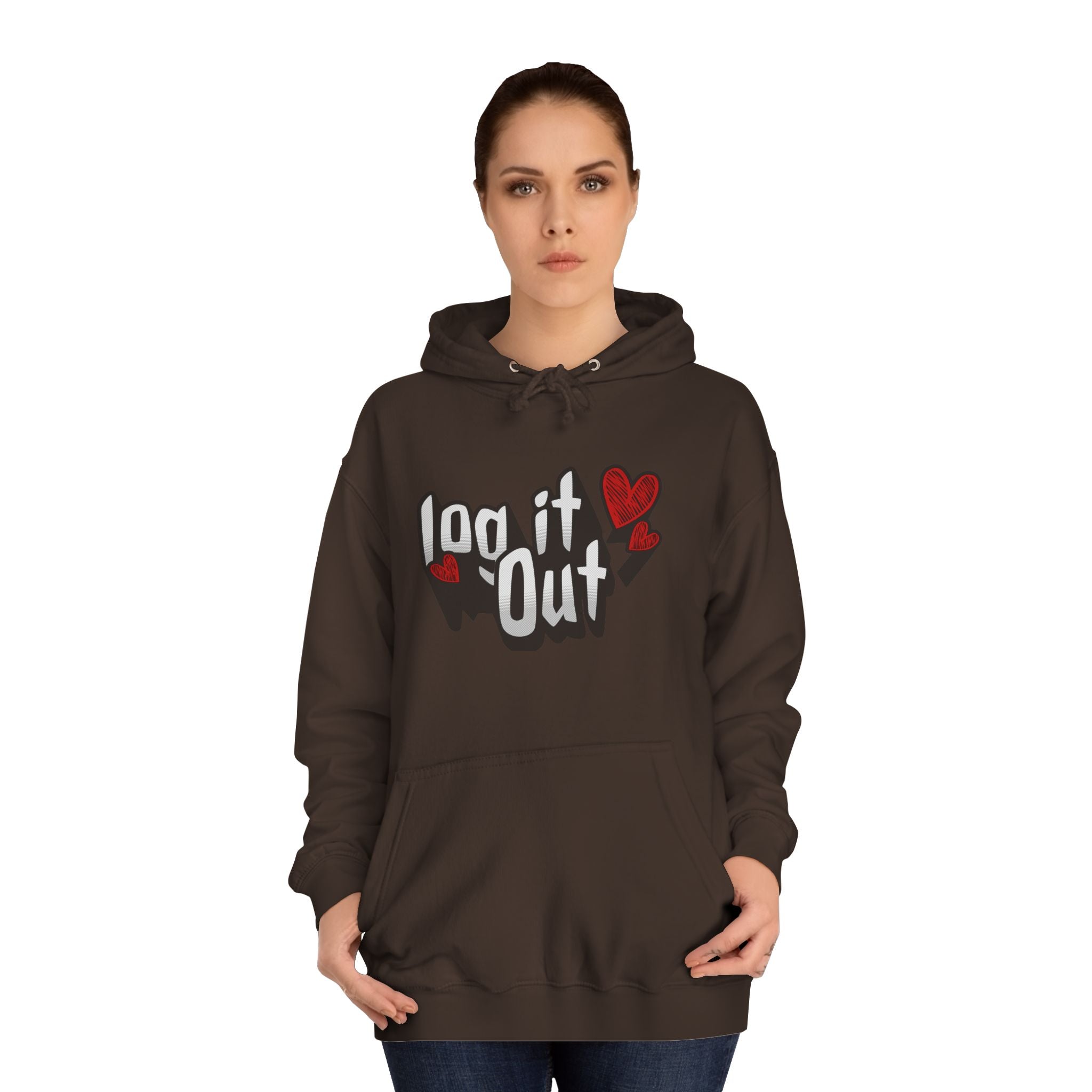 Trendy Log it out Hoodie, Cozy Unisex Sweatshirt, Perfect Gift, Casual Wear, Comfortable Hoodie for Everyday Use