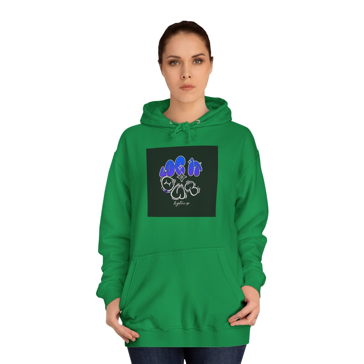 Vibrant Log it out Spirit Hoodie, Unisex Hoodie, Comfortable Sweatshirt, Graphic Hooded Sweatshirt,