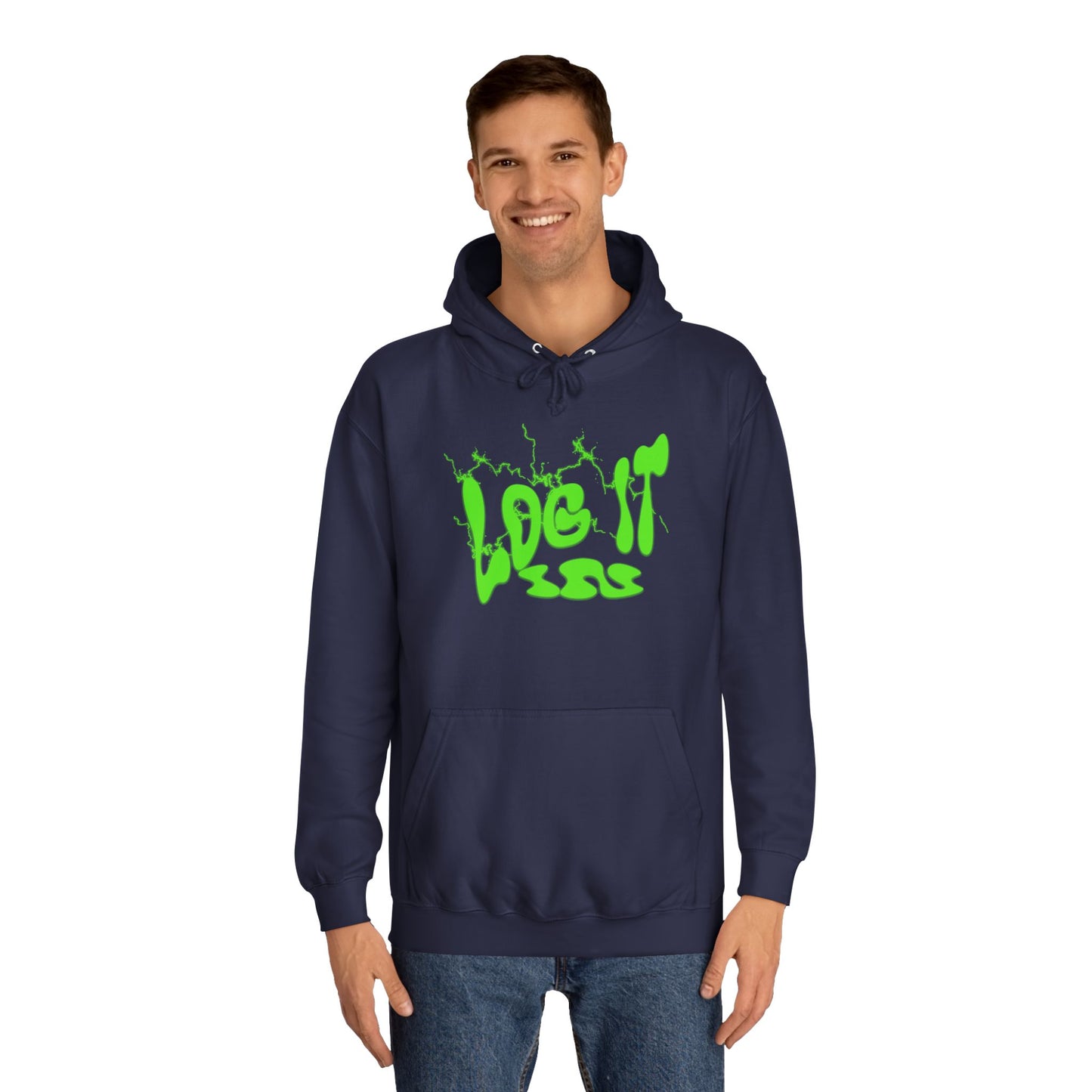 Unisex Hoodie with 'Log It in' Design, Cozy Casual Sweater for Trendy wear, Gift for Comfortable Everyday Wear
