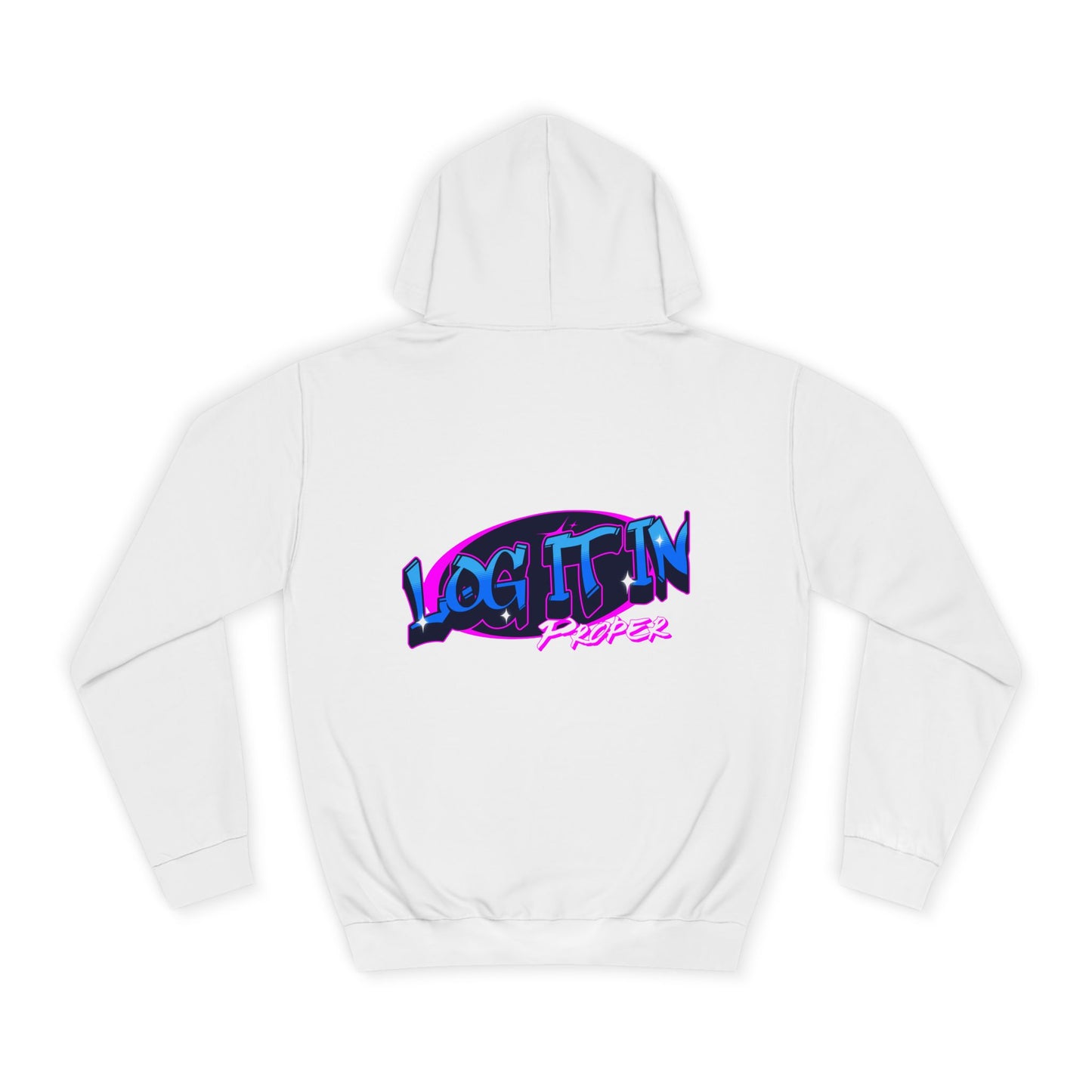 Vibrant Hoodie - Log It In, Unisex Pullover, Cozy Sweatshirt, College Apparel, Gift for Students, Trendy Fashion