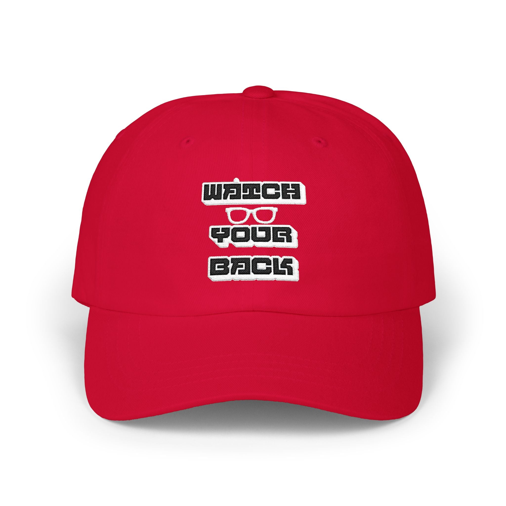 "Watch Your Back" Embroidered Retro Streetwear Hat