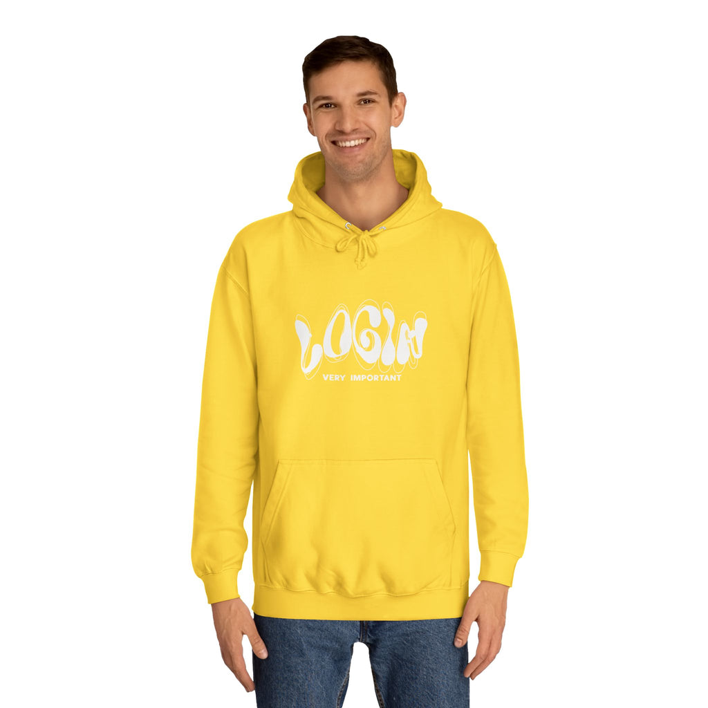 Cool College Unisex Hoodie - LOGIN, Apparel, Funny Hoodie, Gift, Cozy Wear,Trendy Fashion