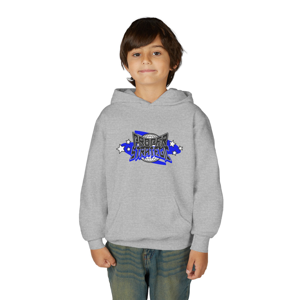 Youth Hoodie — 'Strategic' Graphic Pullover for Kids