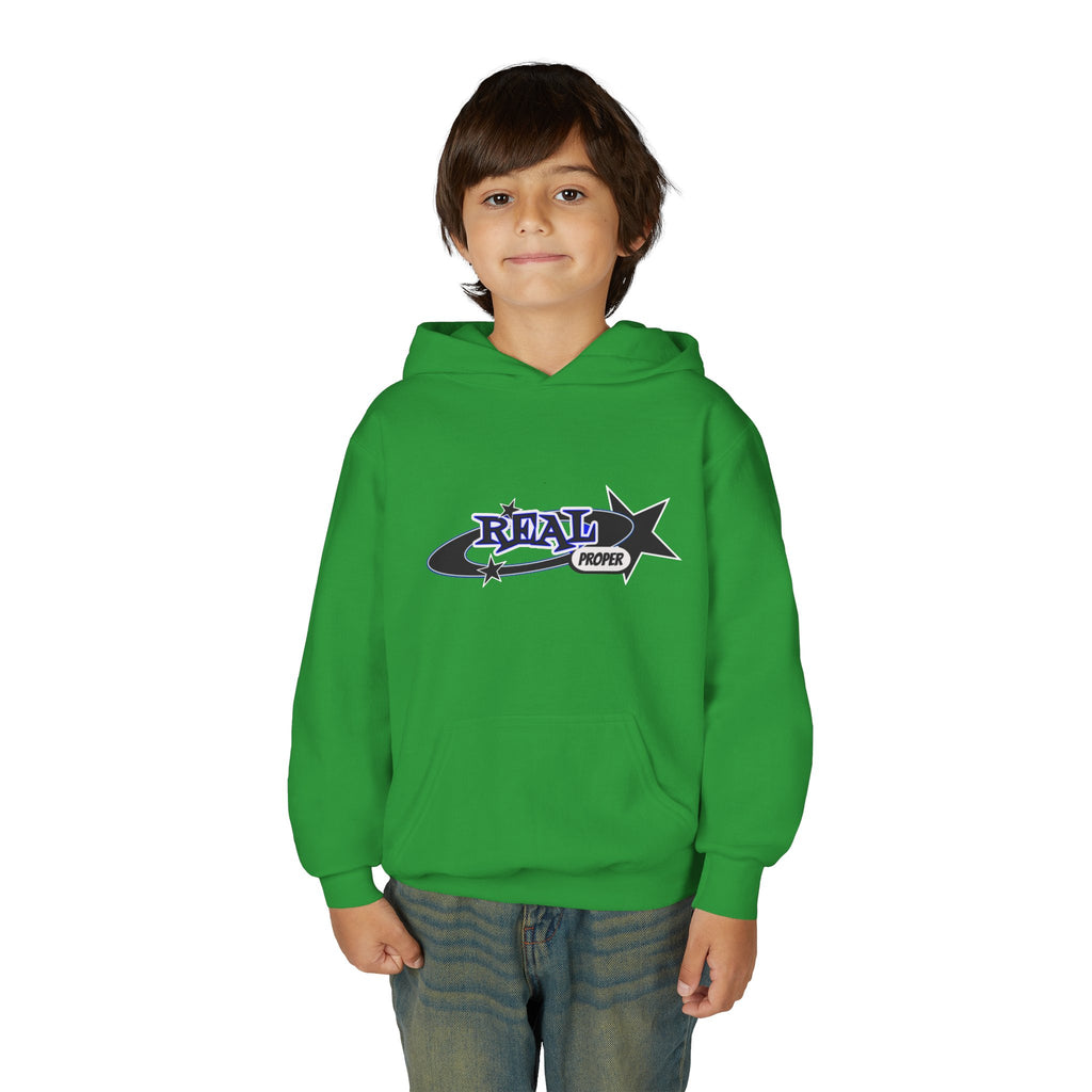 Youth Hoodie – "Real Proper" Star Graphic Pullover
