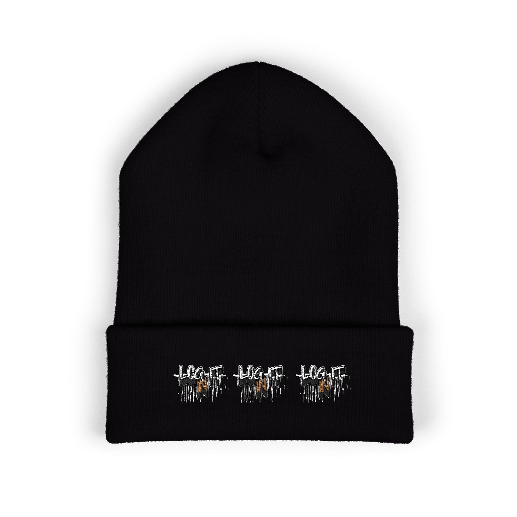 Embroidered Mini Log it in Cuffed Beanie