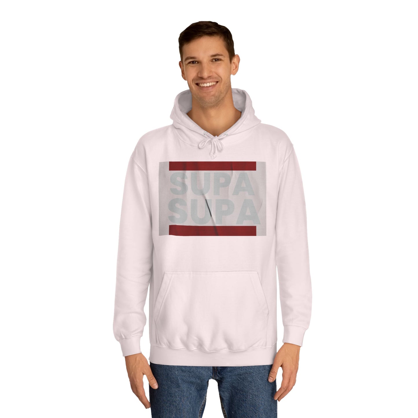 Unisex Hoodie with 'SUPA SUPA' Design, Cool Casual Wear, Perfect, Gifts for Graduates, Cozy Layering