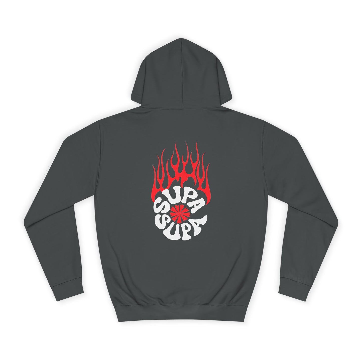 Unisex Flame Supa Supa Graphic Hoodie - Casual Streetwear