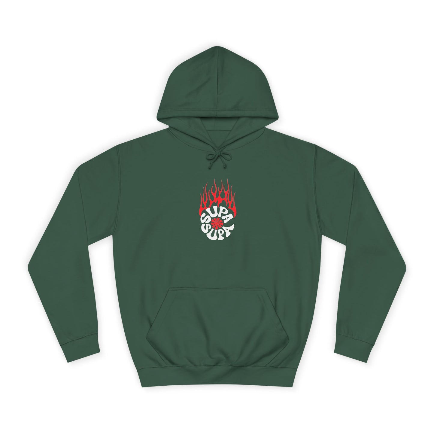 Unisex Flame Supa Supa Graphic Hoodie - Casual Streetwear