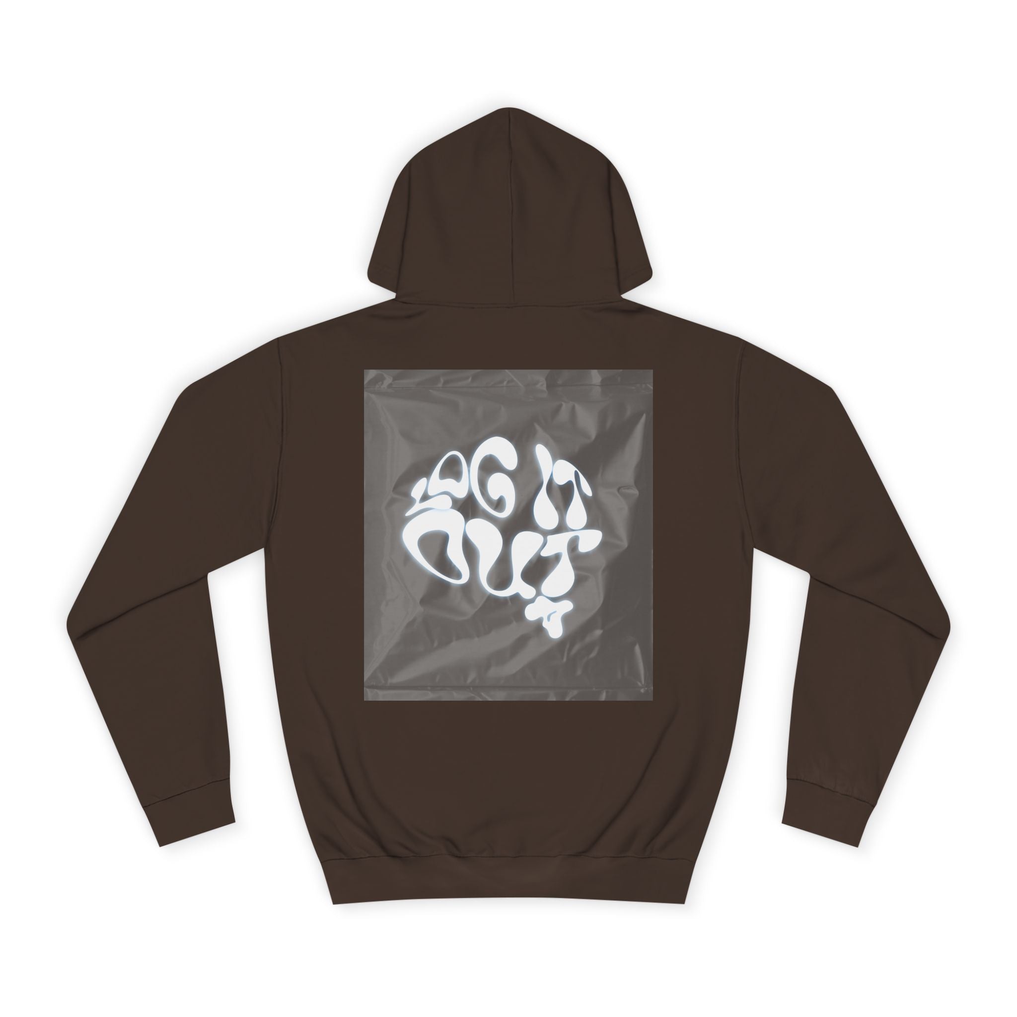 Cozy Unisex 'LOG IT OUT' Hoodie with Abstract Design, Sweatshirt, Graphic Hoodie, Casual Wear, Perfect Fit