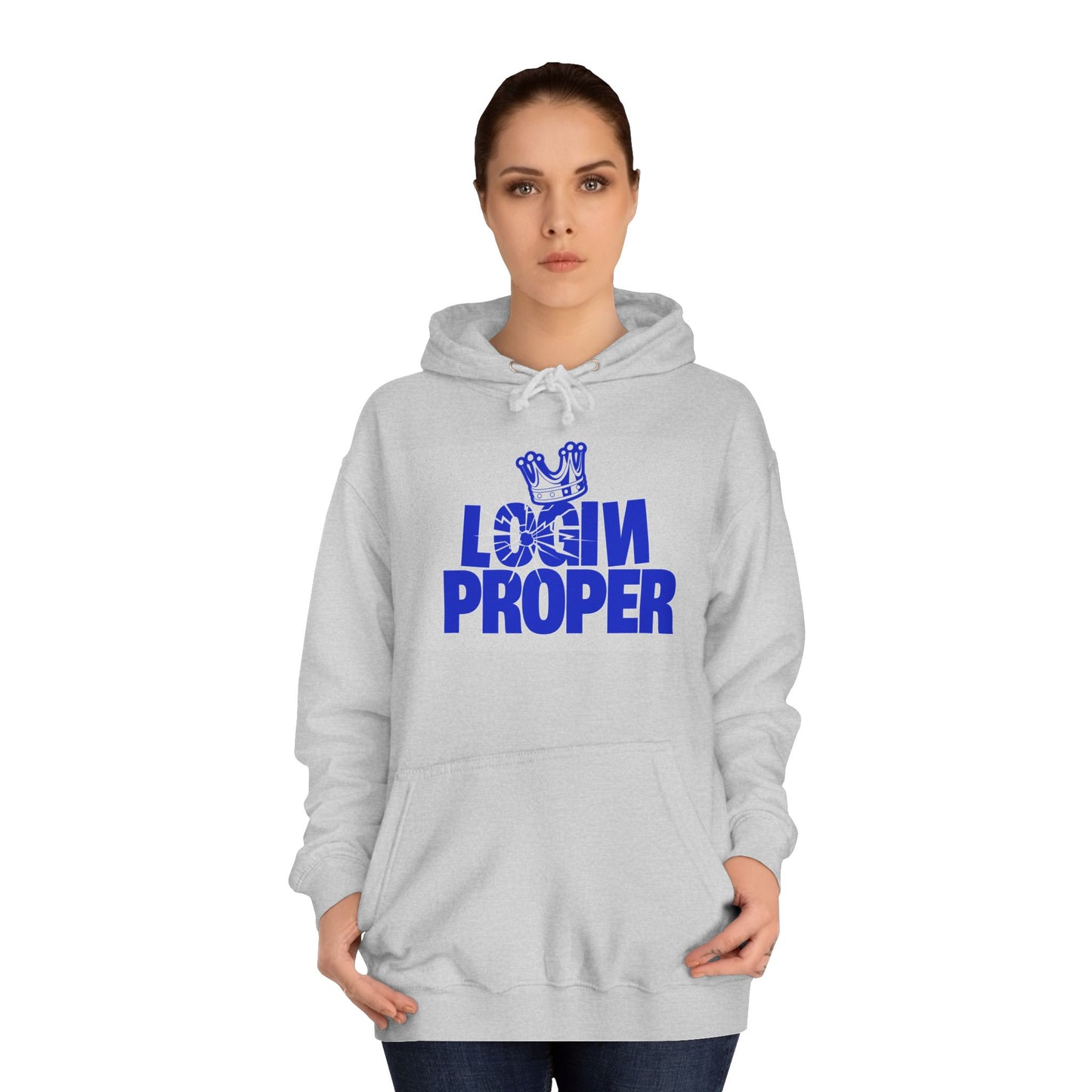 Unisex Hoodie - 'Login Proper' Trendy Spirit Wear, Casual Streetwear, Gift, Cozy Lounge Sweatshirt