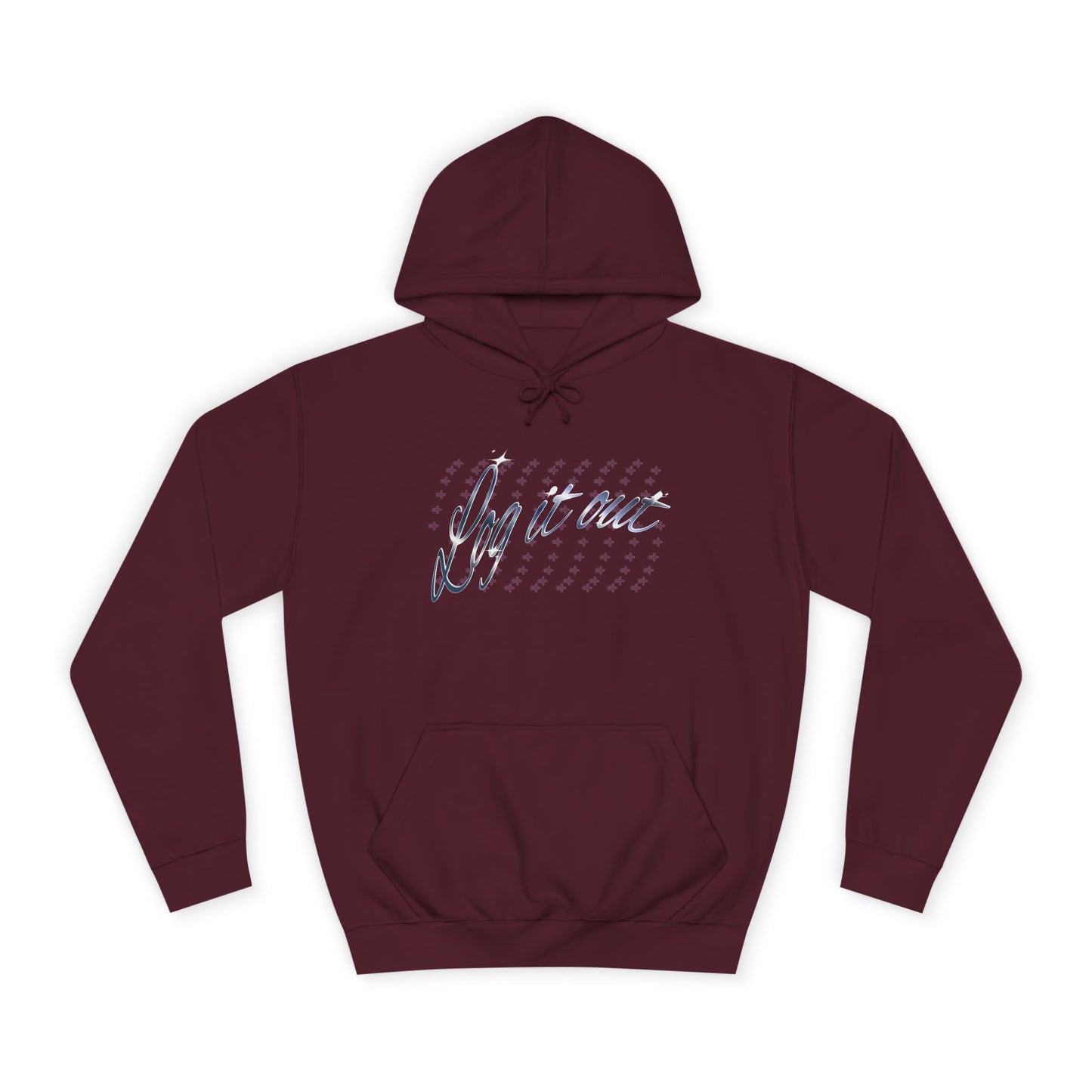 Stylish Unisex 'Log it out' Hoodie with Trendy Script Design, Perfect for Casual Wear, Gift, Apparel, Unisex Fashion