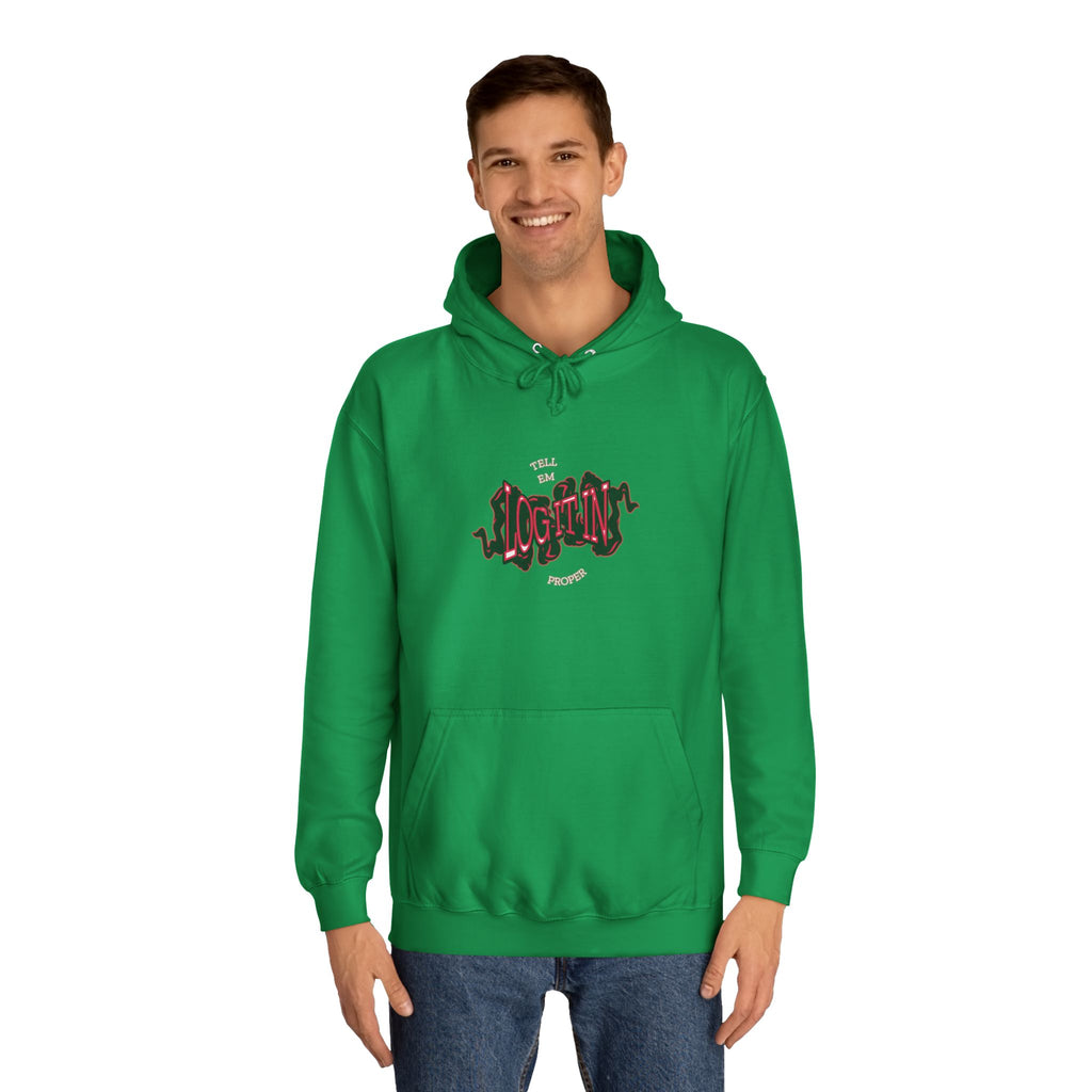 'Log it in'Hoodie for Unisex, Casual Wear, Trendy Apparel, Perfect for Everyday wear, Comfortable Fit