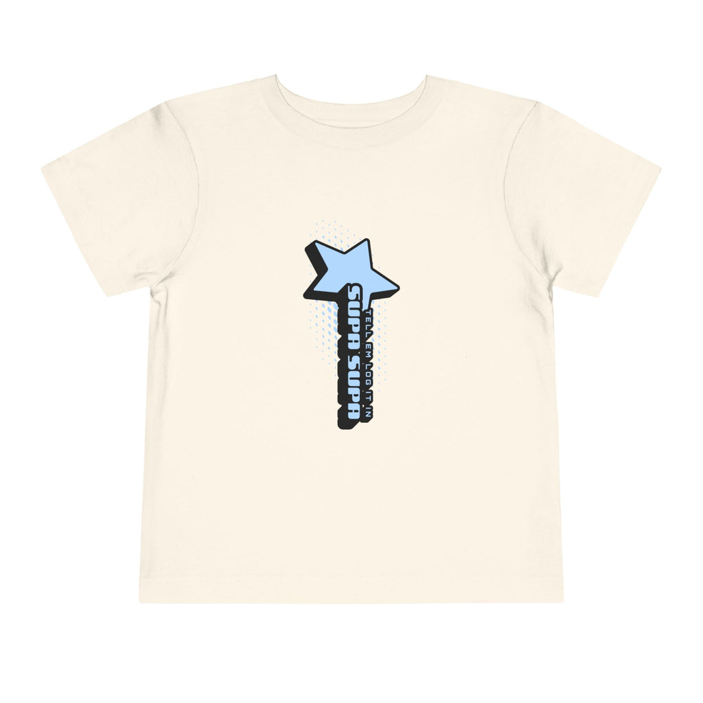 Toddler Tee — Blue Star "Tell em log it in" Graphic