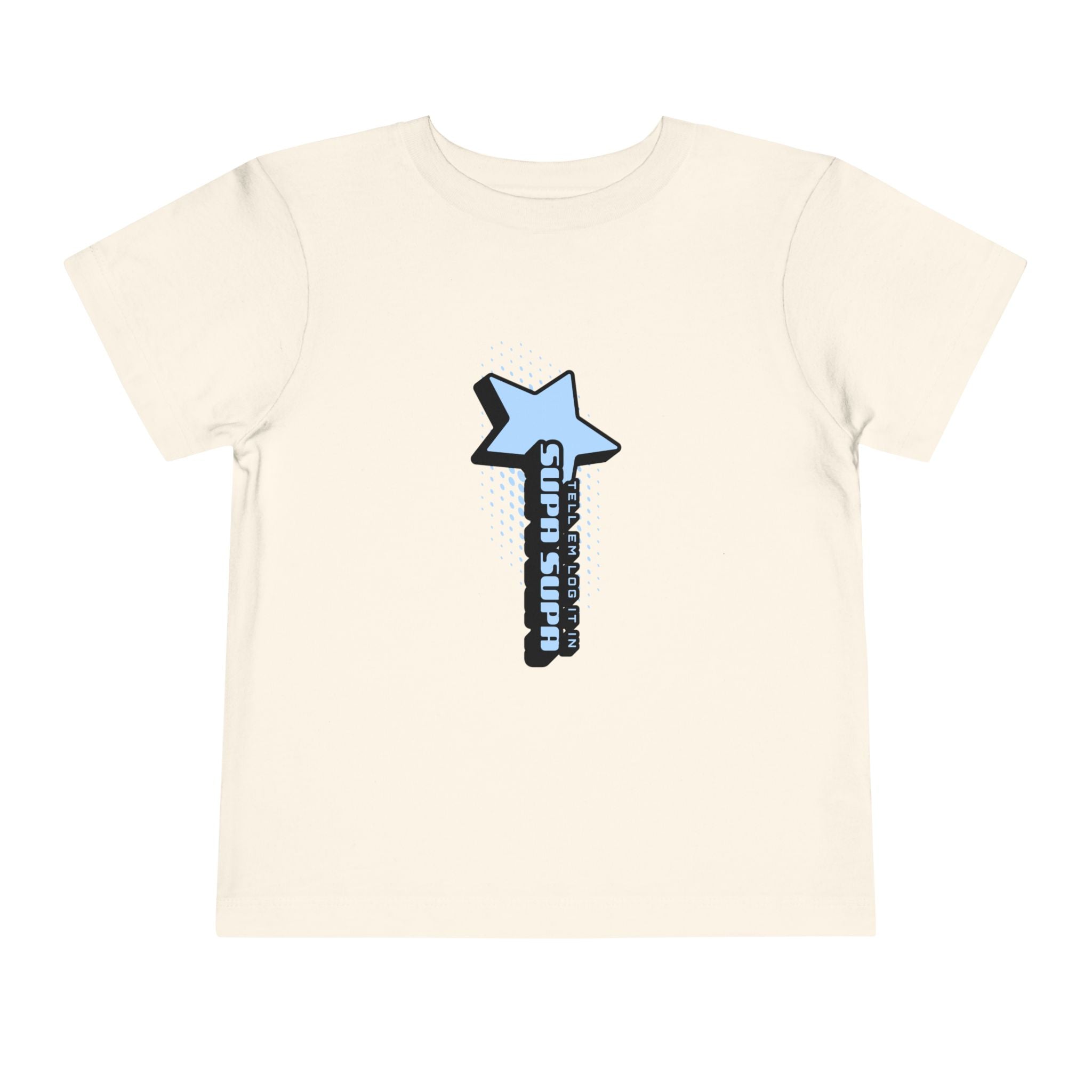 Toddler Tee — Blue Star "Tell em log it in" Graphic