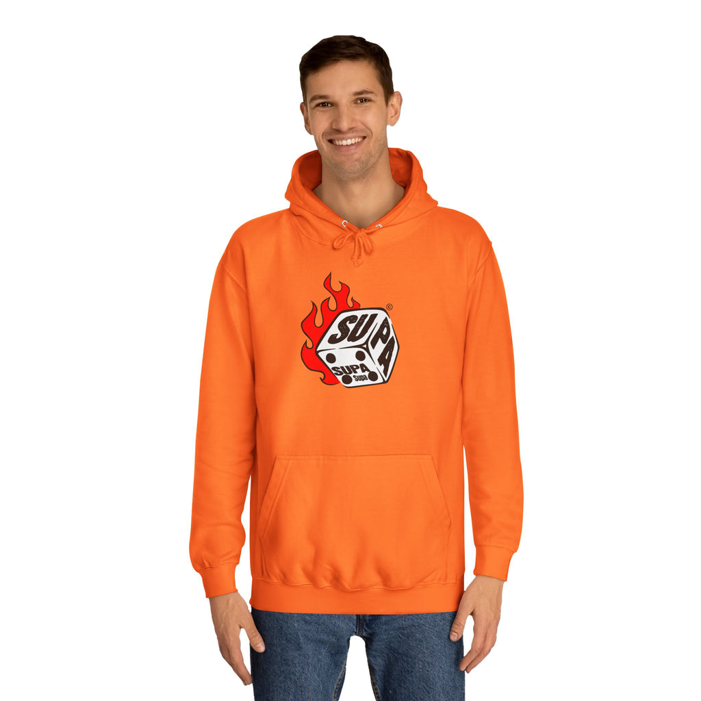 Cool Fire Graphic Unisex SUPA Hoodie, Apparel, Streetwear, Casual Wear, Unique Hooded Sweatshirt
