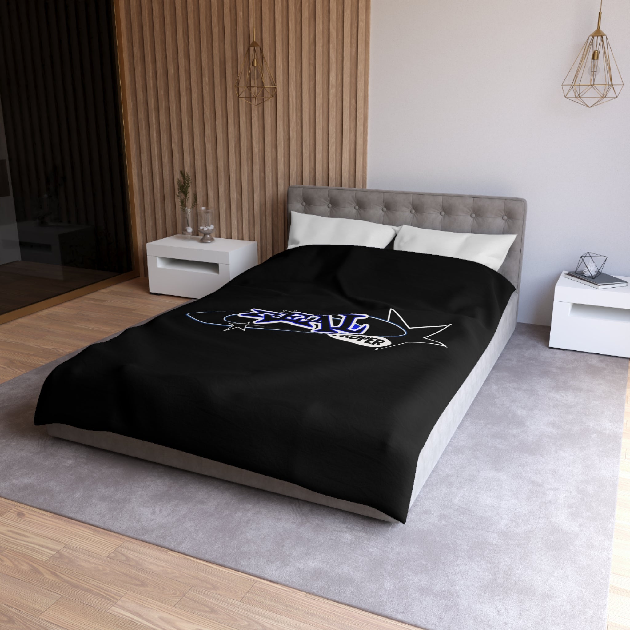 Duvet Cover — 'Real Proper' Retro Star Microfiber Bedding