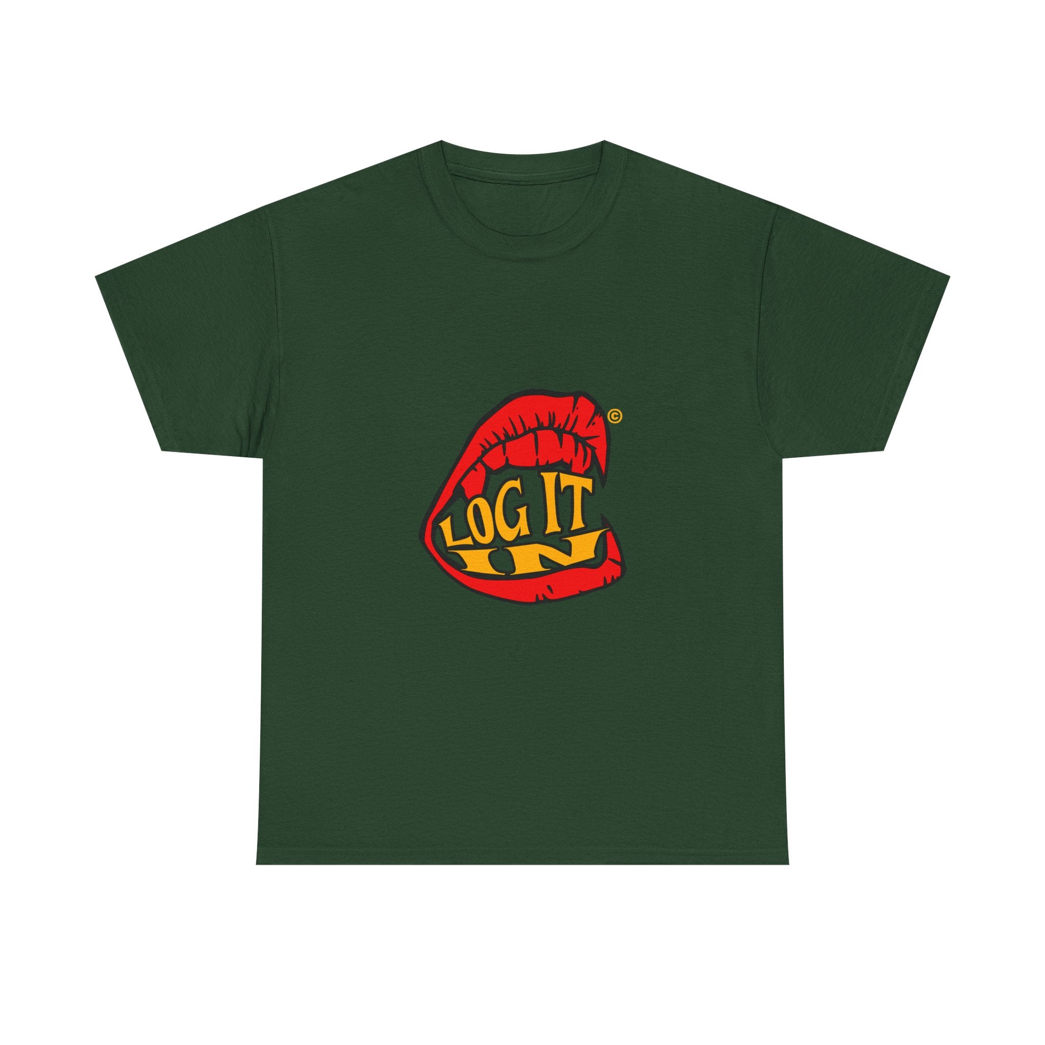 T-Shirt — Bold Logo "Log It in" Graphic Tee