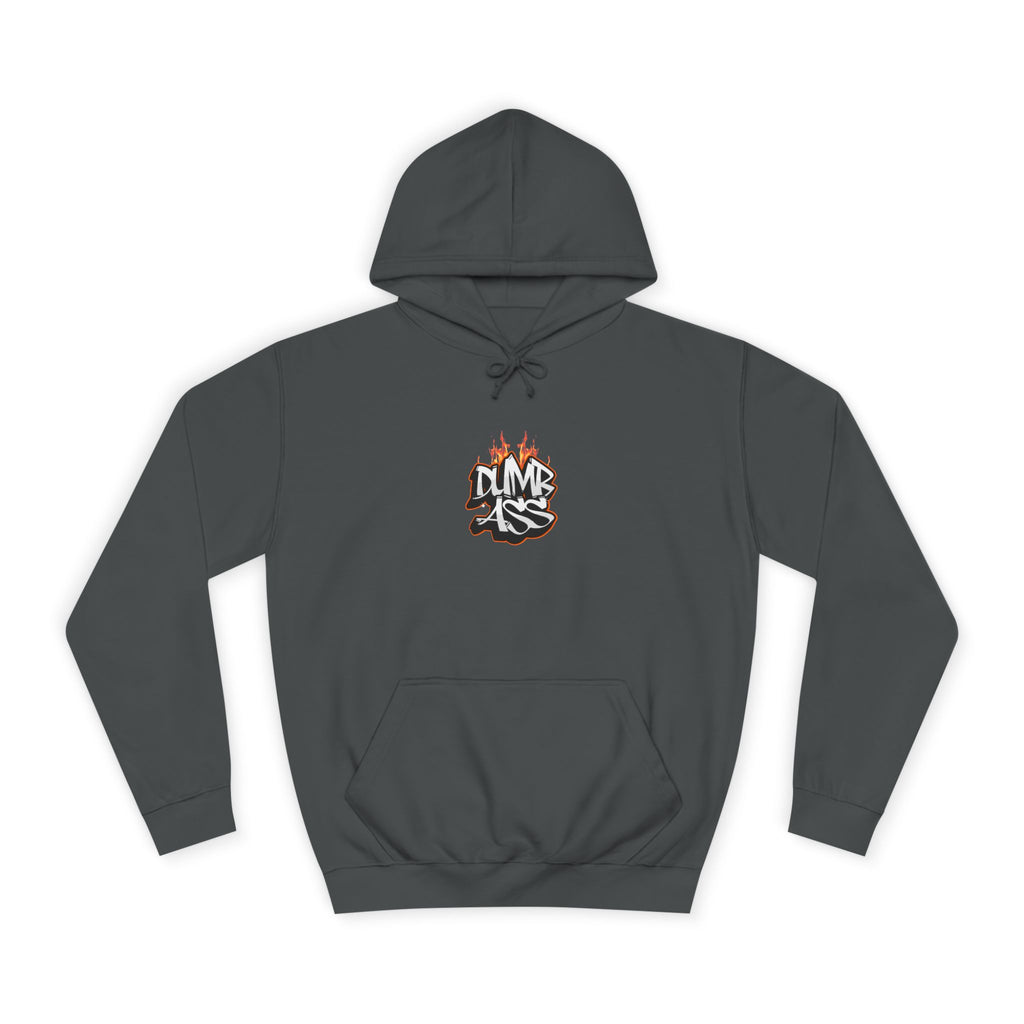 Dumb Ass Graffiti Hoodie – Bold Streetwear Pullover with Flame Lettering