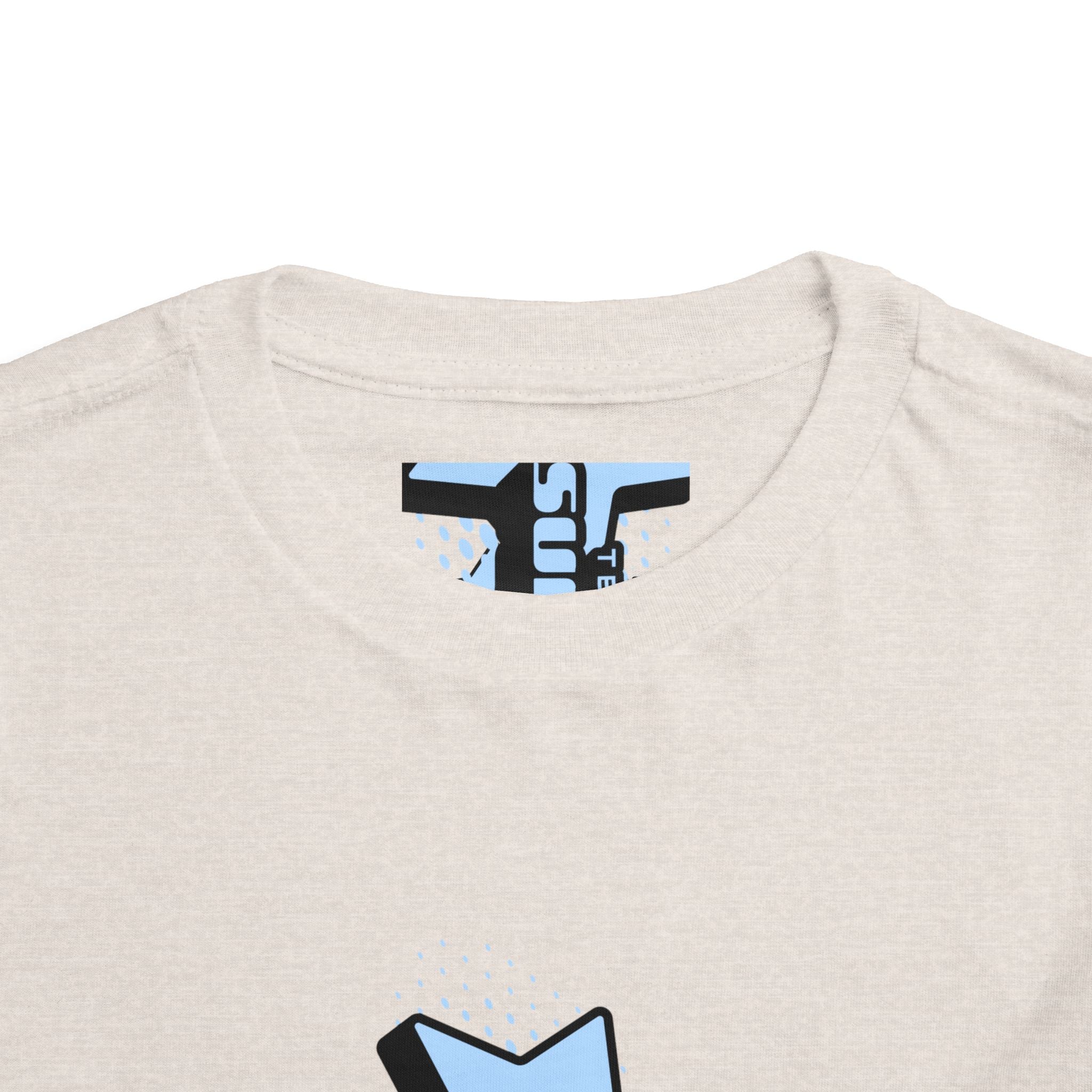 Toddler Tee — Blue Star "Tell em log it in" Graphic