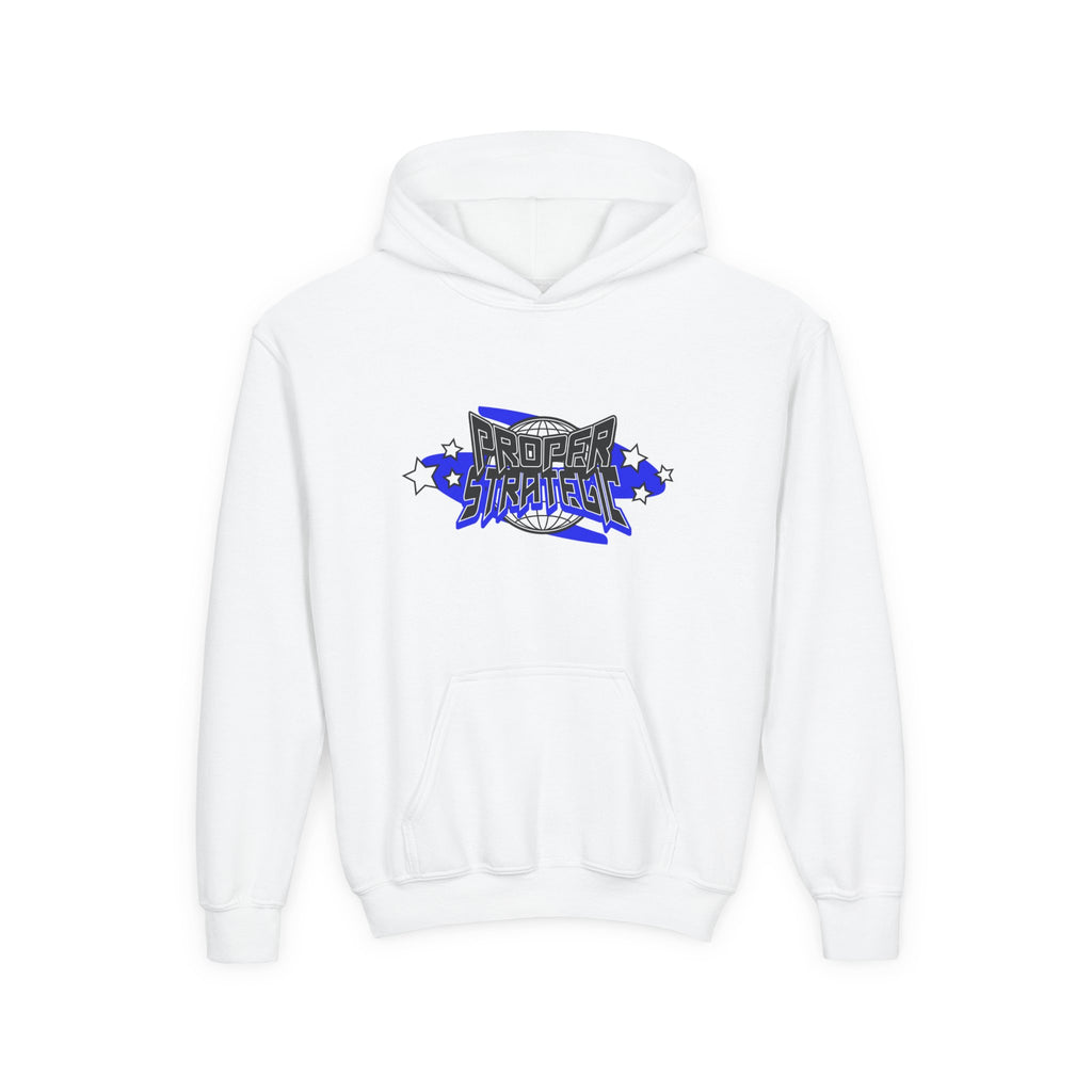 Youth Hoodie — 'Strategic' Graphic Pullover for Kids