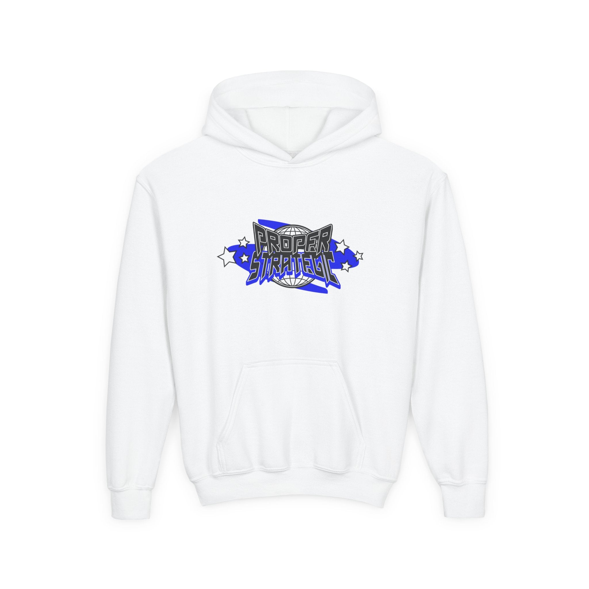 Youth Hoodie — 'Strategic' Graphic Pullover for Kids