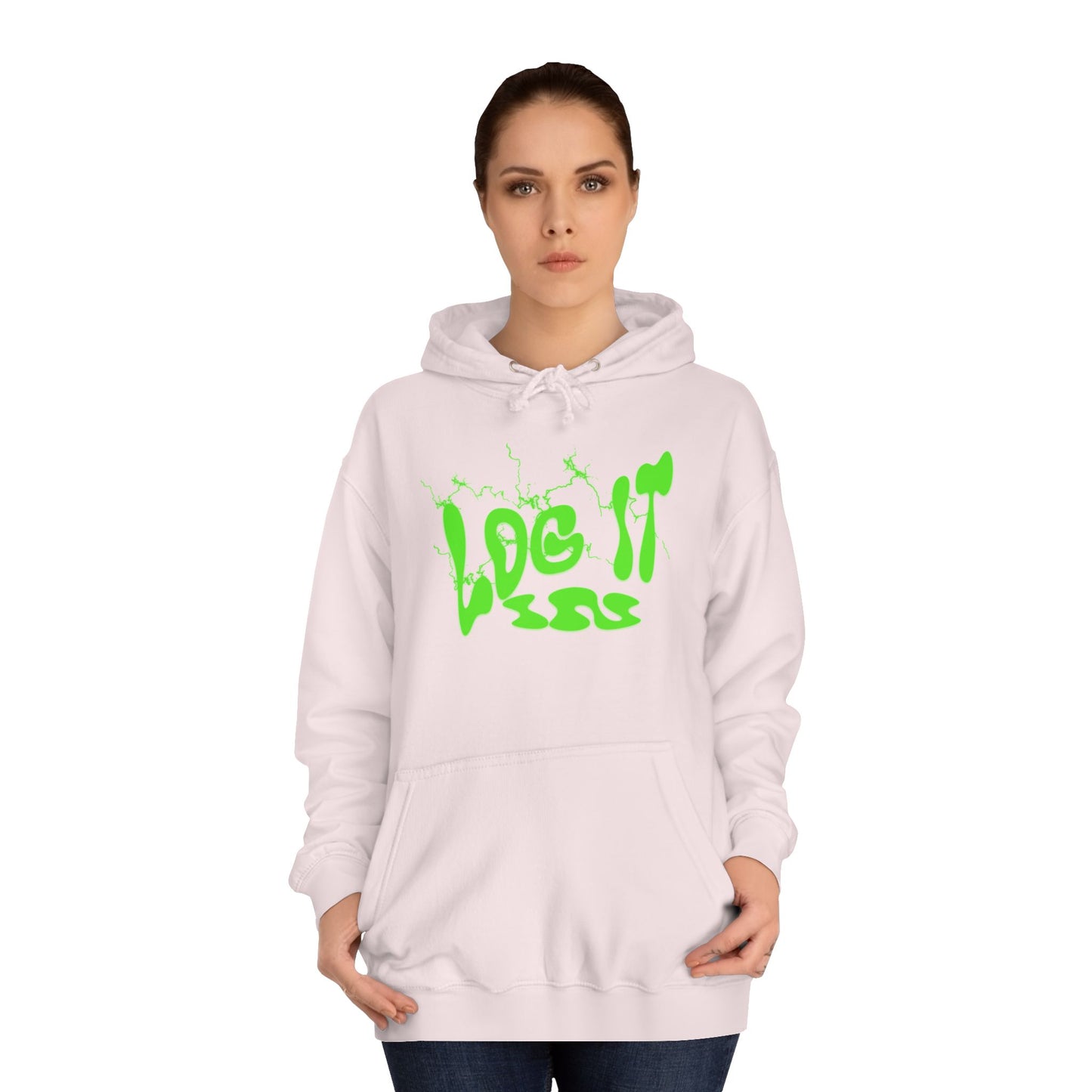 Unisex Hoodie with 'Log It in' Design, Cozy Casual Sweater for Trendy wear, Gift for Comfortable Everyday Wear